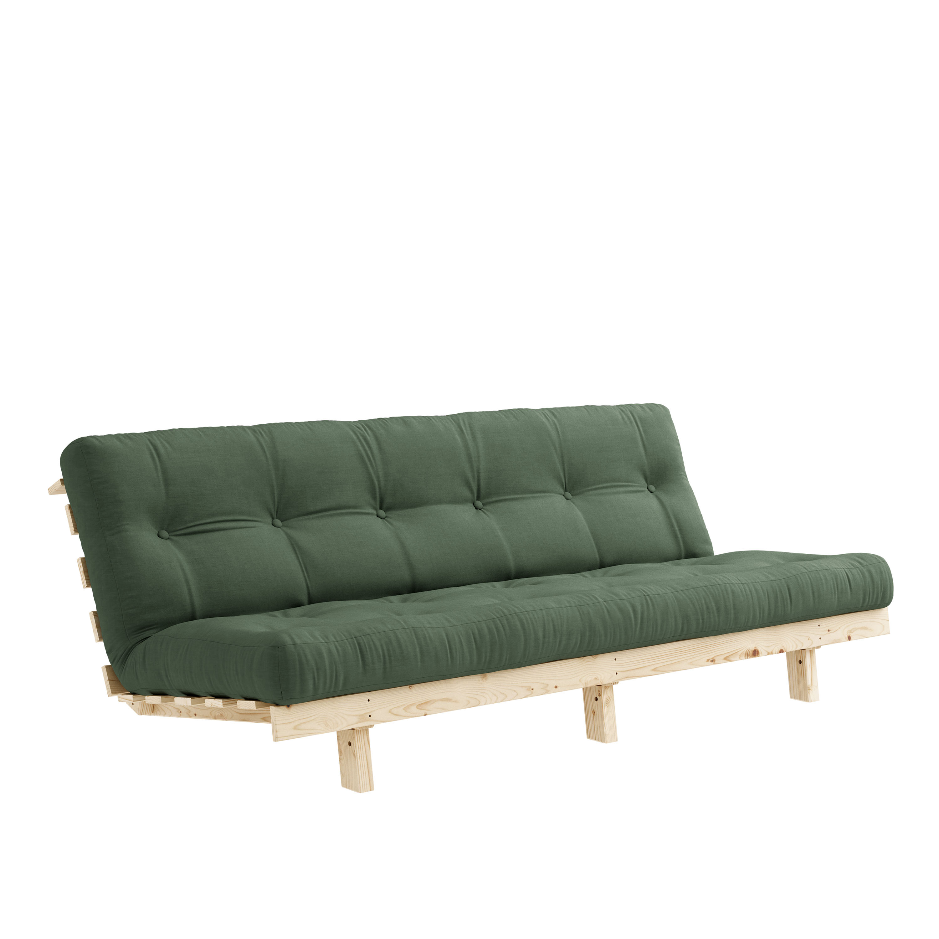 Lean Vuodesohva Natur/Olive Green 190cm