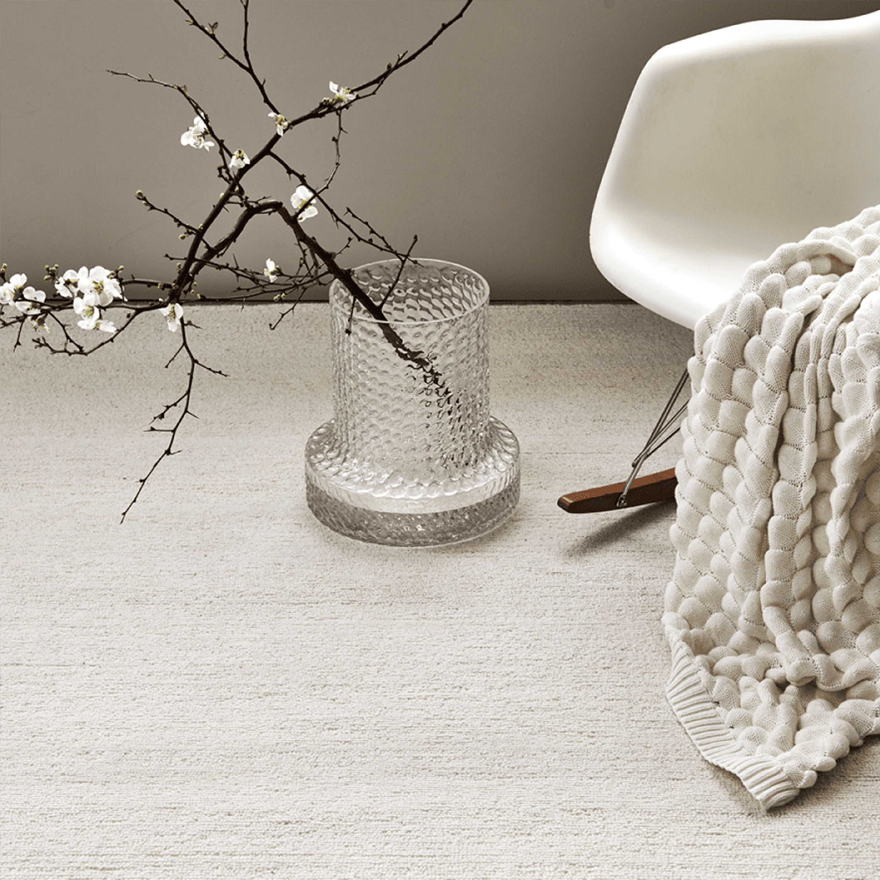 Classic Collection Boucle Wollteppich Ivory 200x300