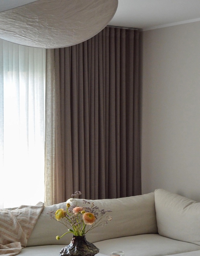 Hasta Home Malva Gardinlängd Greige 268x280