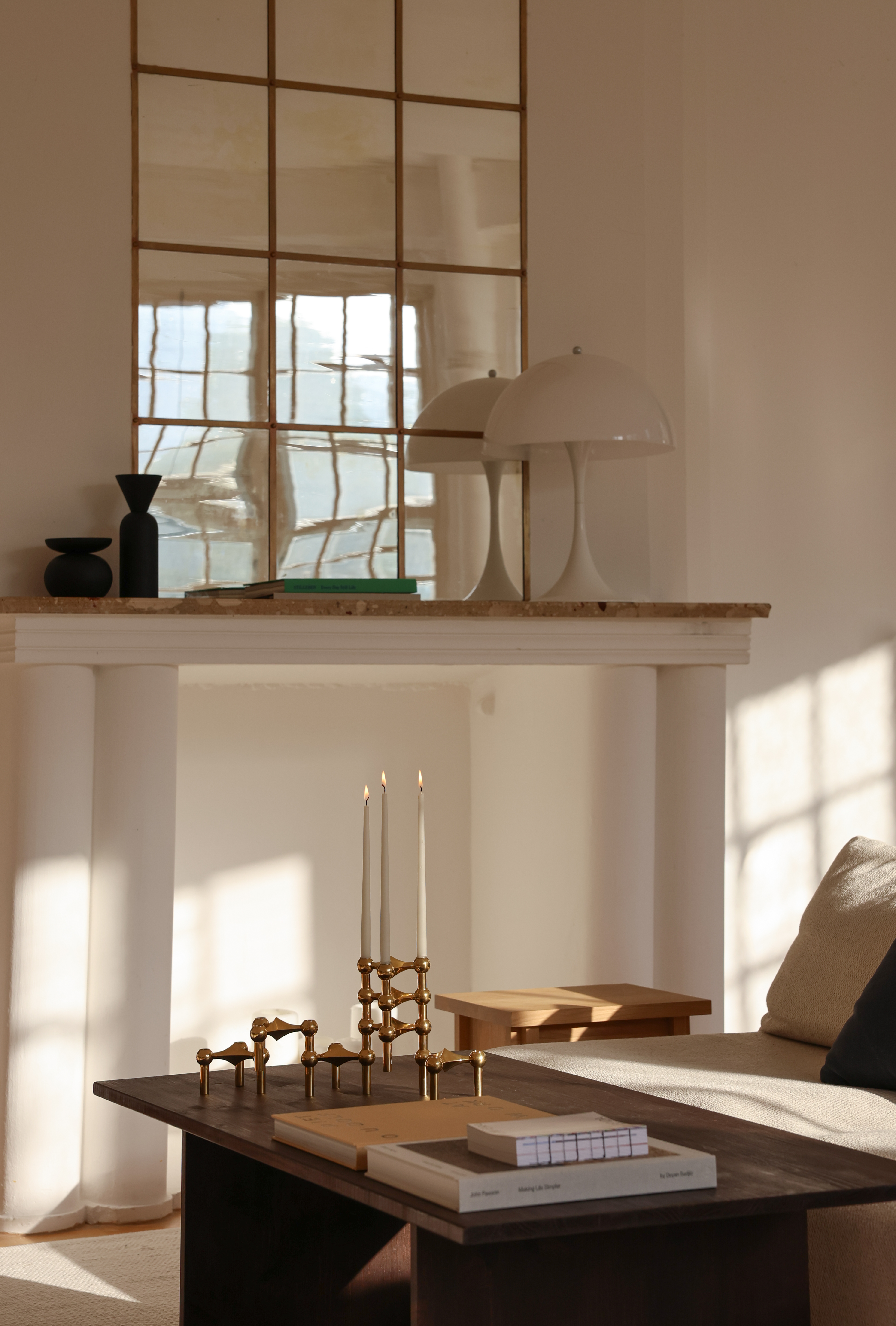 Stoff STOFF Nagel Lysestake Solid Brass 3-pakning