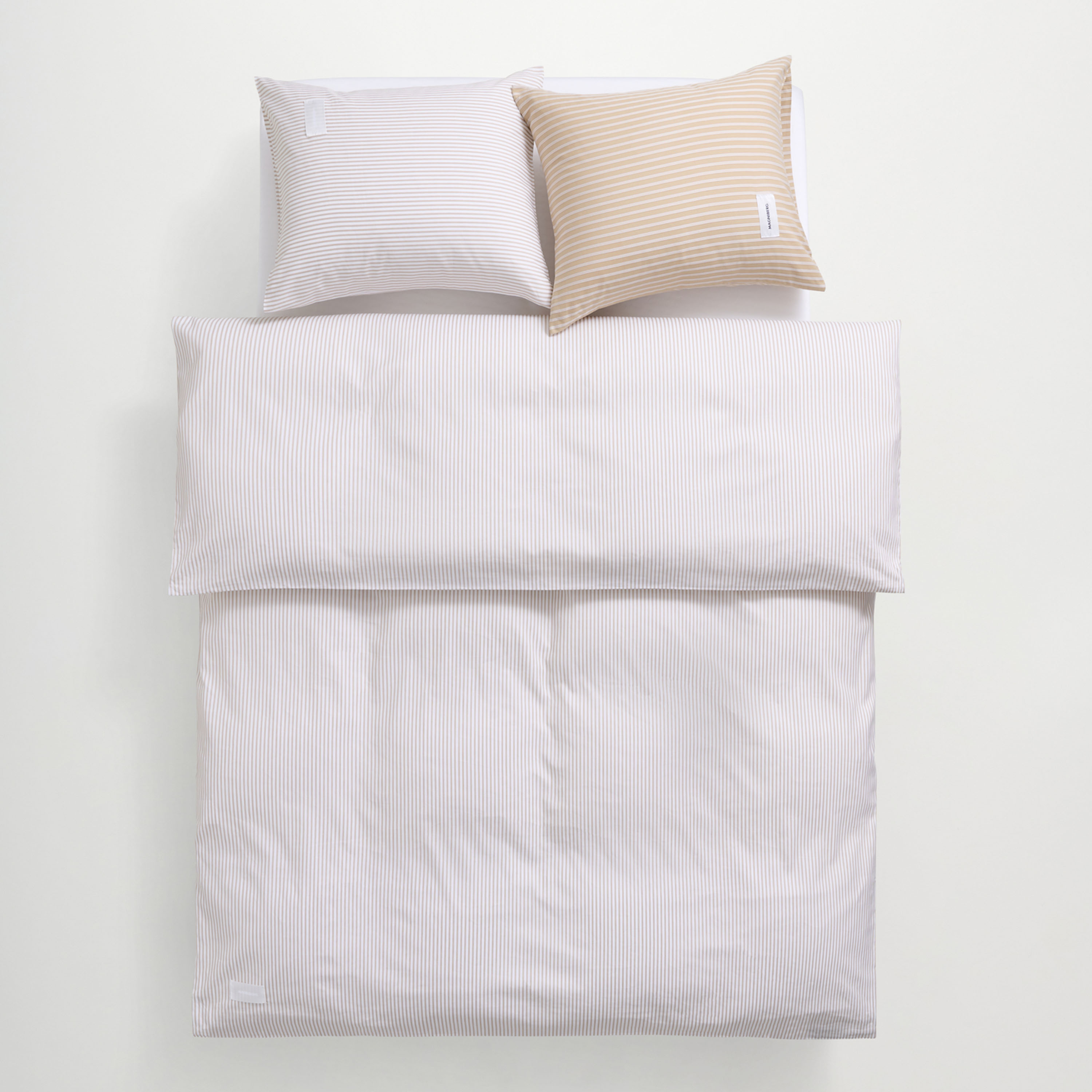 Wall Street Oxford Pussilakana Stripe Light Beige 220x220 cm