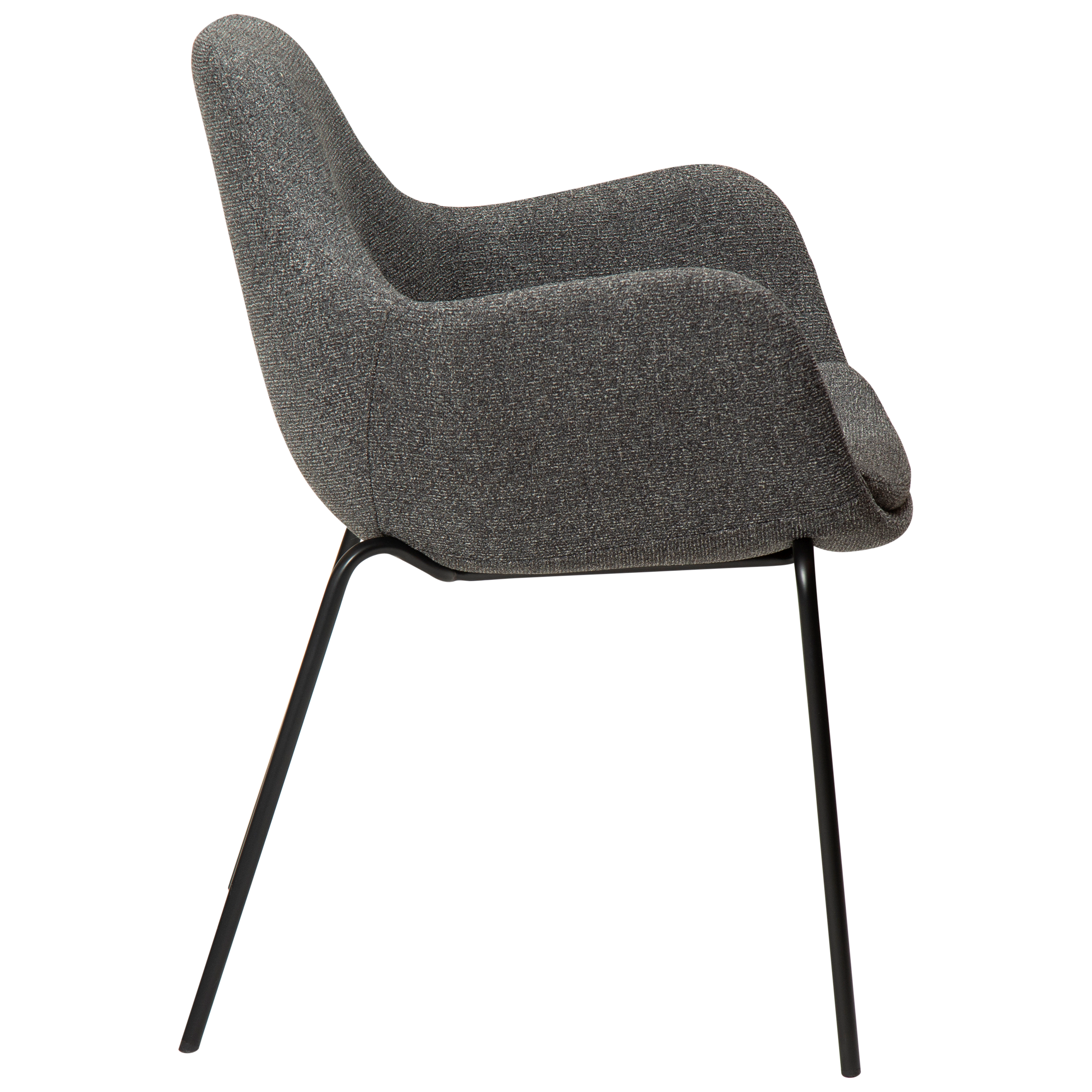 Dan Form Zimmer Esszimmerstuhl Boucle Grau/Schwarz