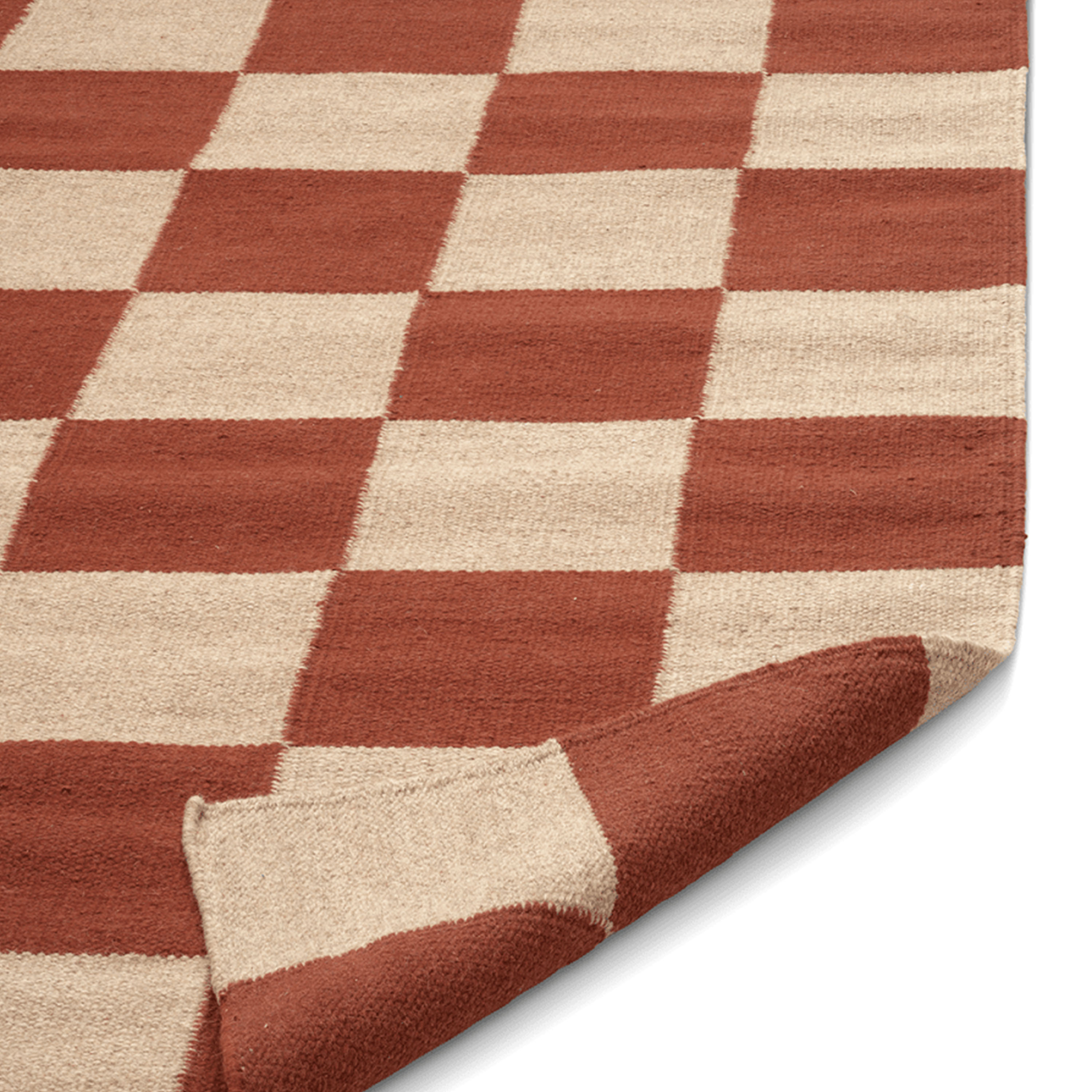 Classic Collection Square Wool Rug Terracotta/Natural 250x350