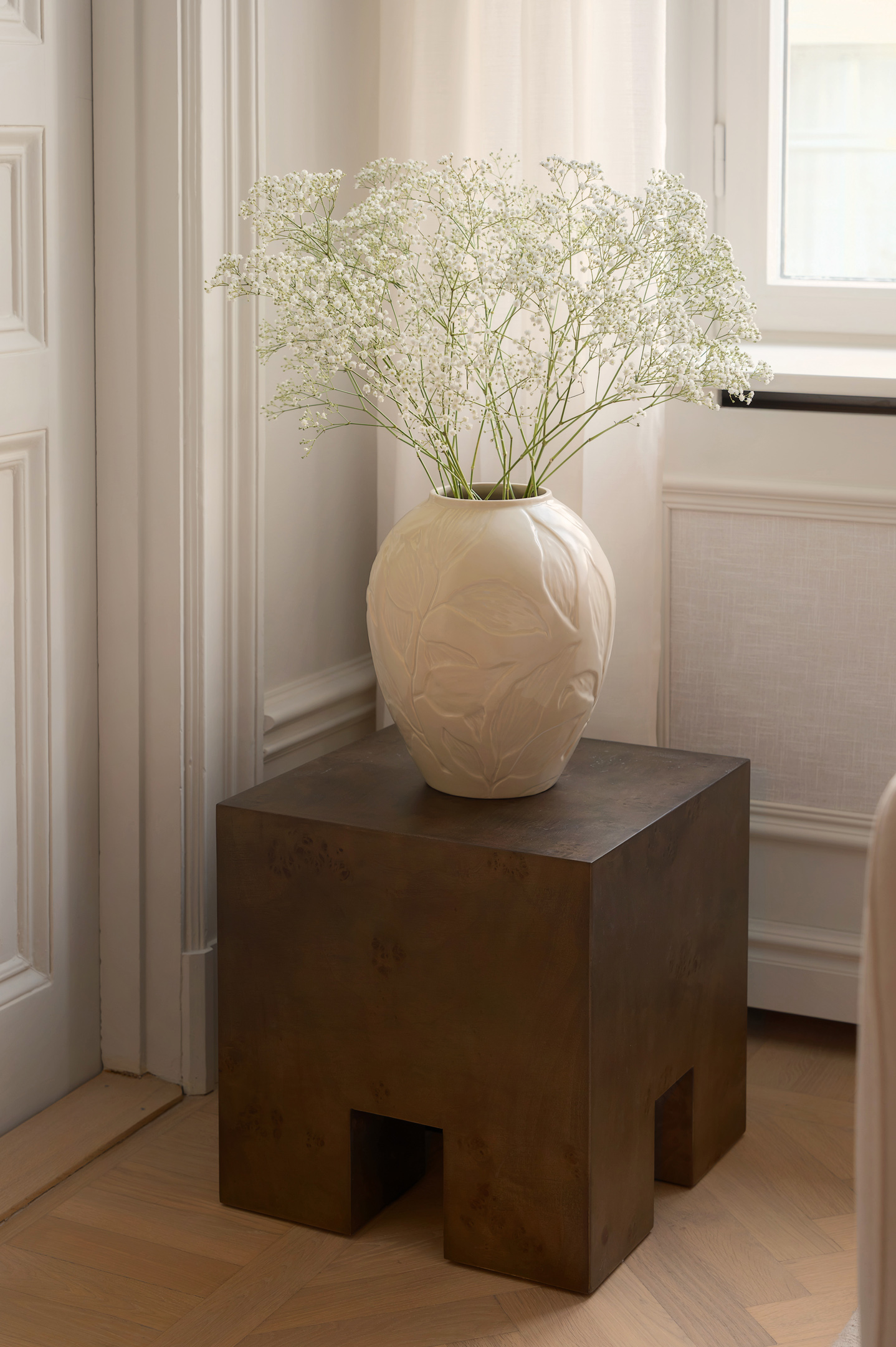 Sleepo Collection Chunky Sivupöytä Ruskeaksi Petsattu Poppeli 40x40 cm