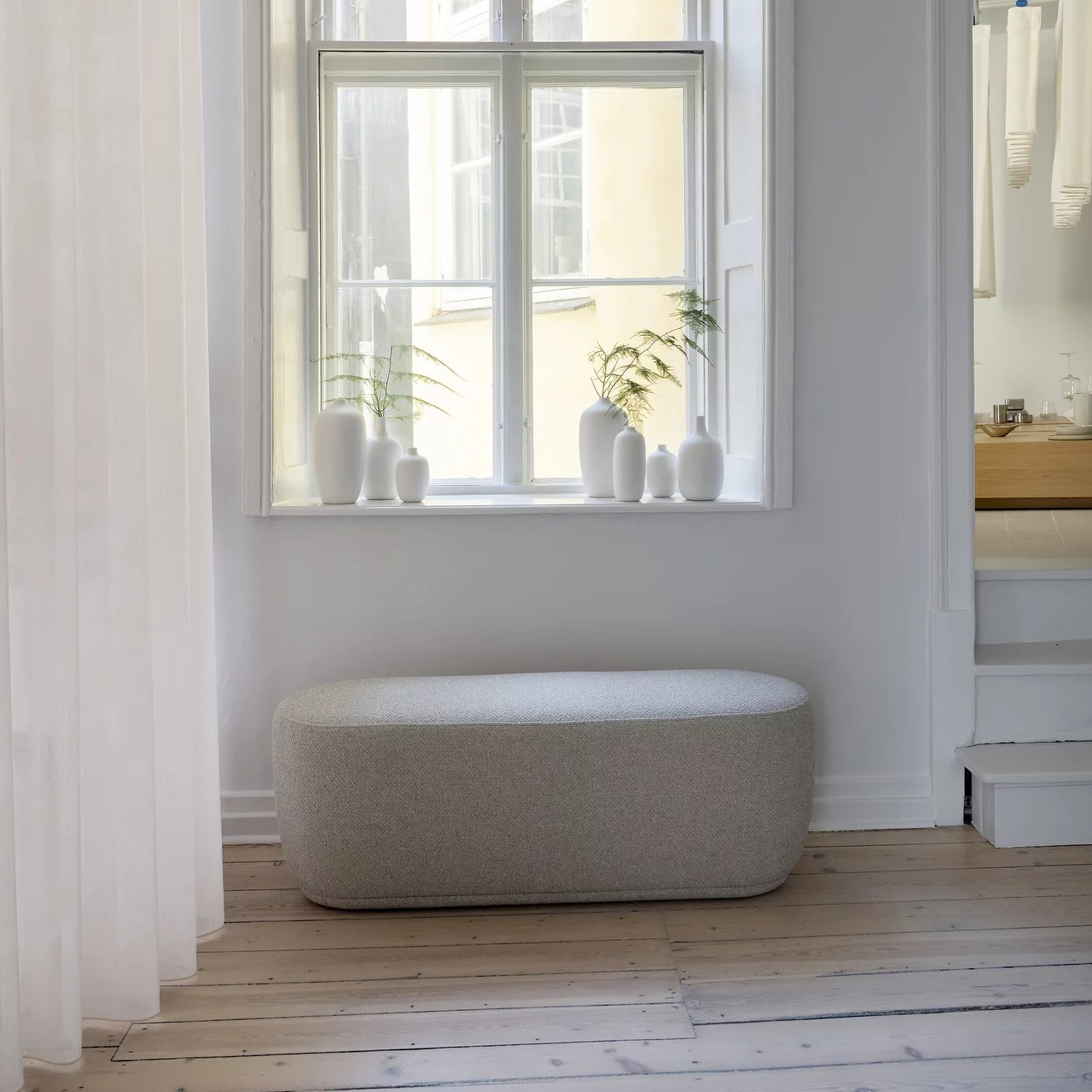 Blomus Kuon Benk Boucla Beige 120cm