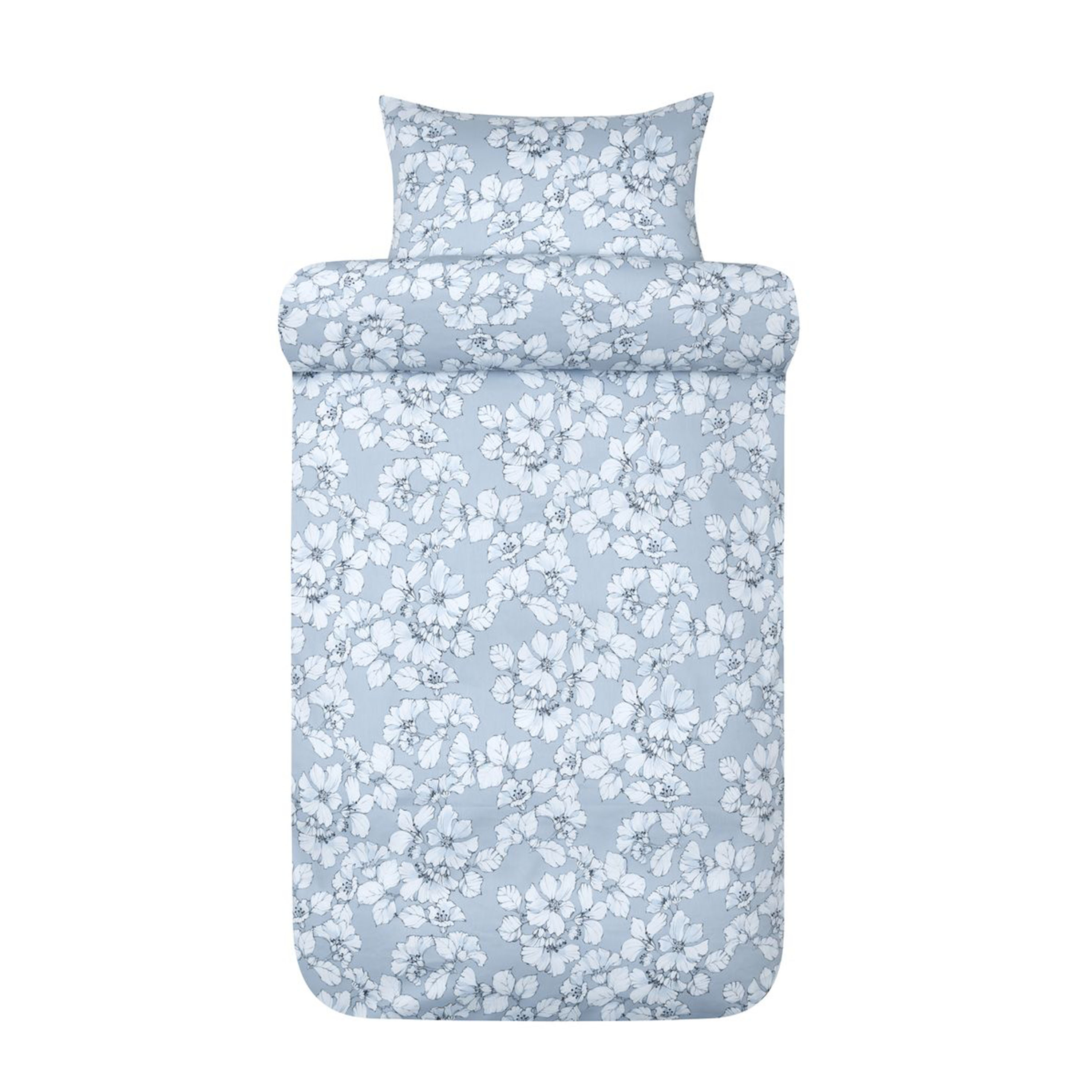 Amelia 2-del Påslakanset Satin Ljusblå