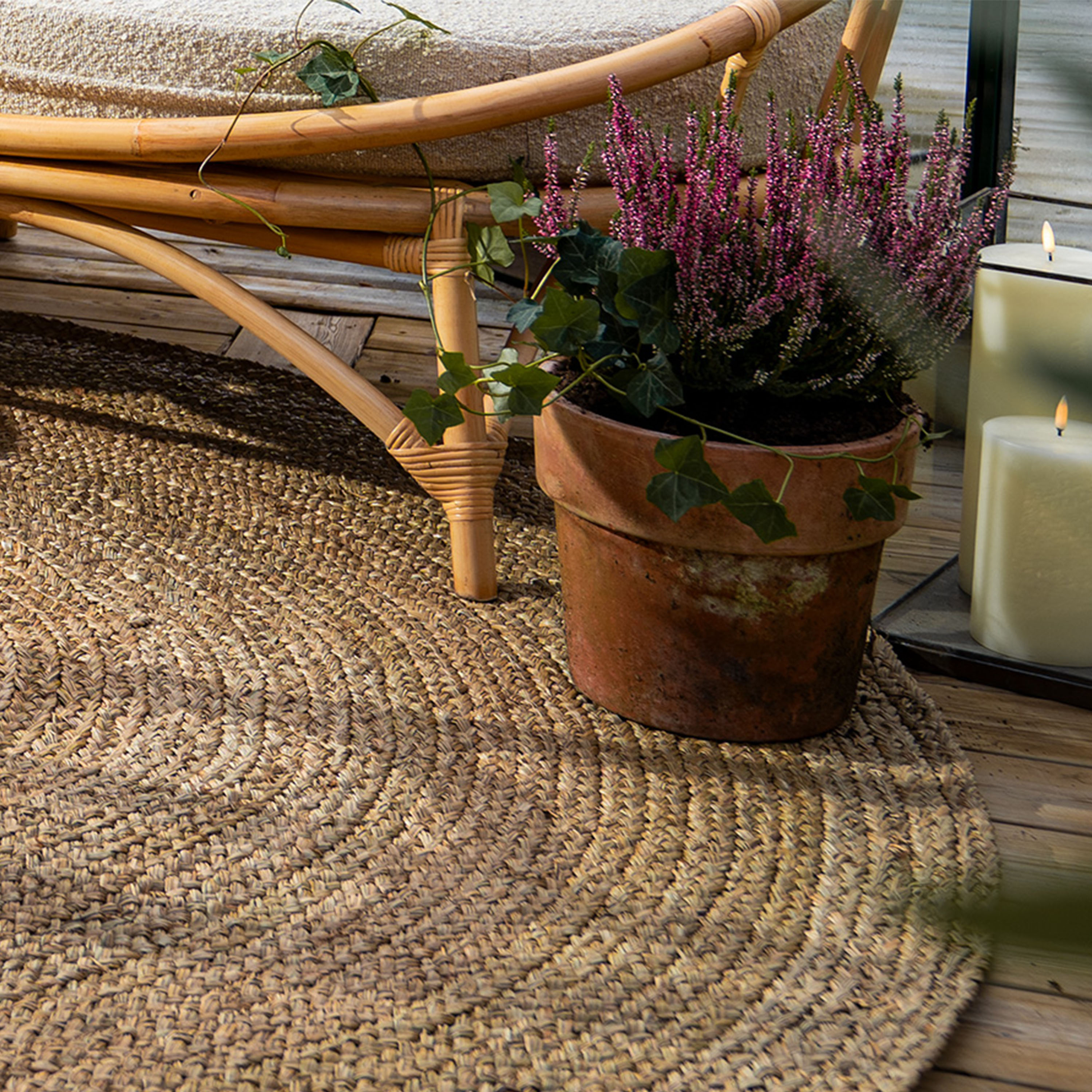 Hillerstorp Amara Teppich Natur Ø198