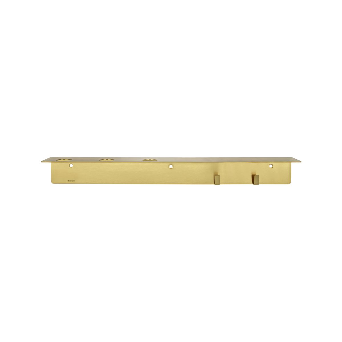 Meraki - Wandhalterung Mit Haken Messing 50cm - Gold - Haken & Hänger