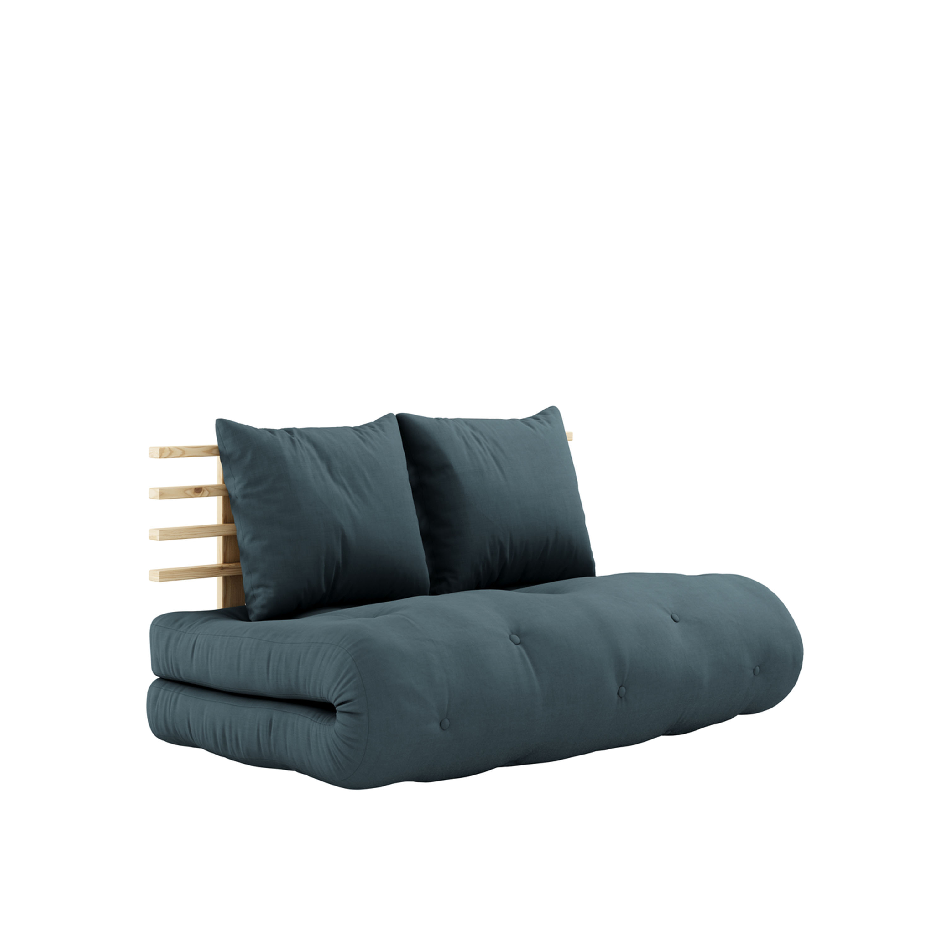 Shin Sano Vuodesohva Luonnonväri/Petrolinsininen 140cm
