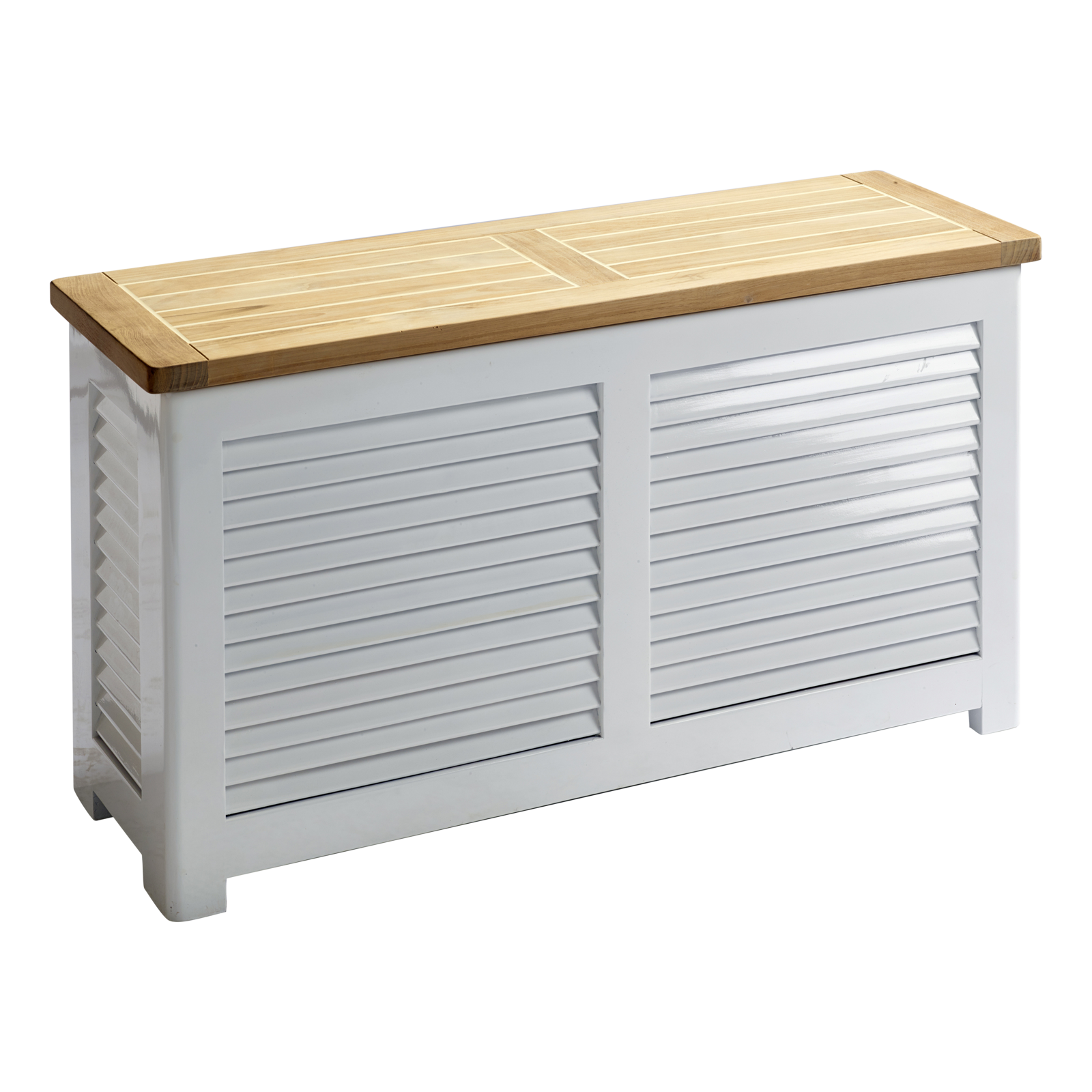 Cinas - Classic Förvaringsbänk Teak/Vit 90cm