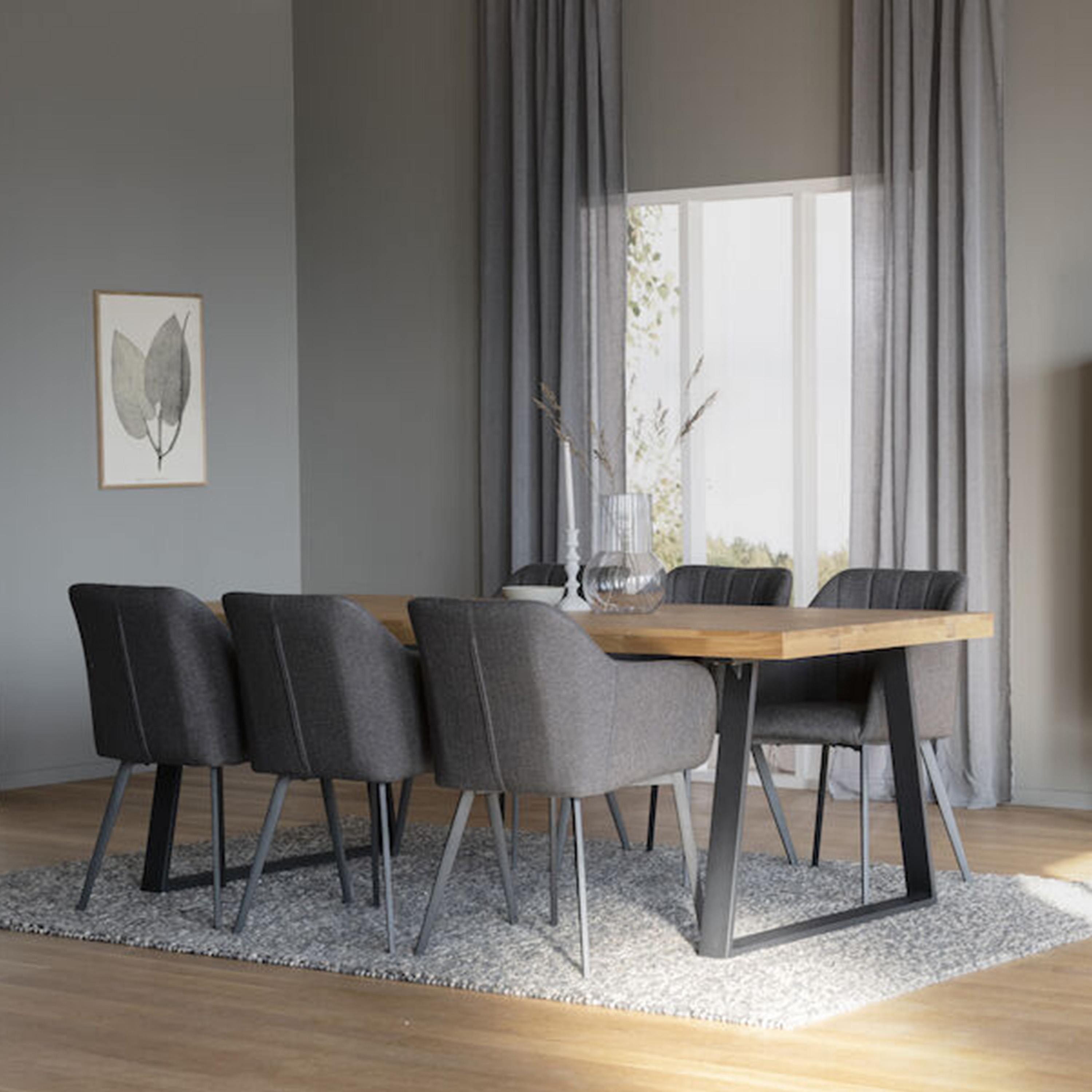 Rowico Home Brooklyn Esstisch U-Bein Eiche 220cm