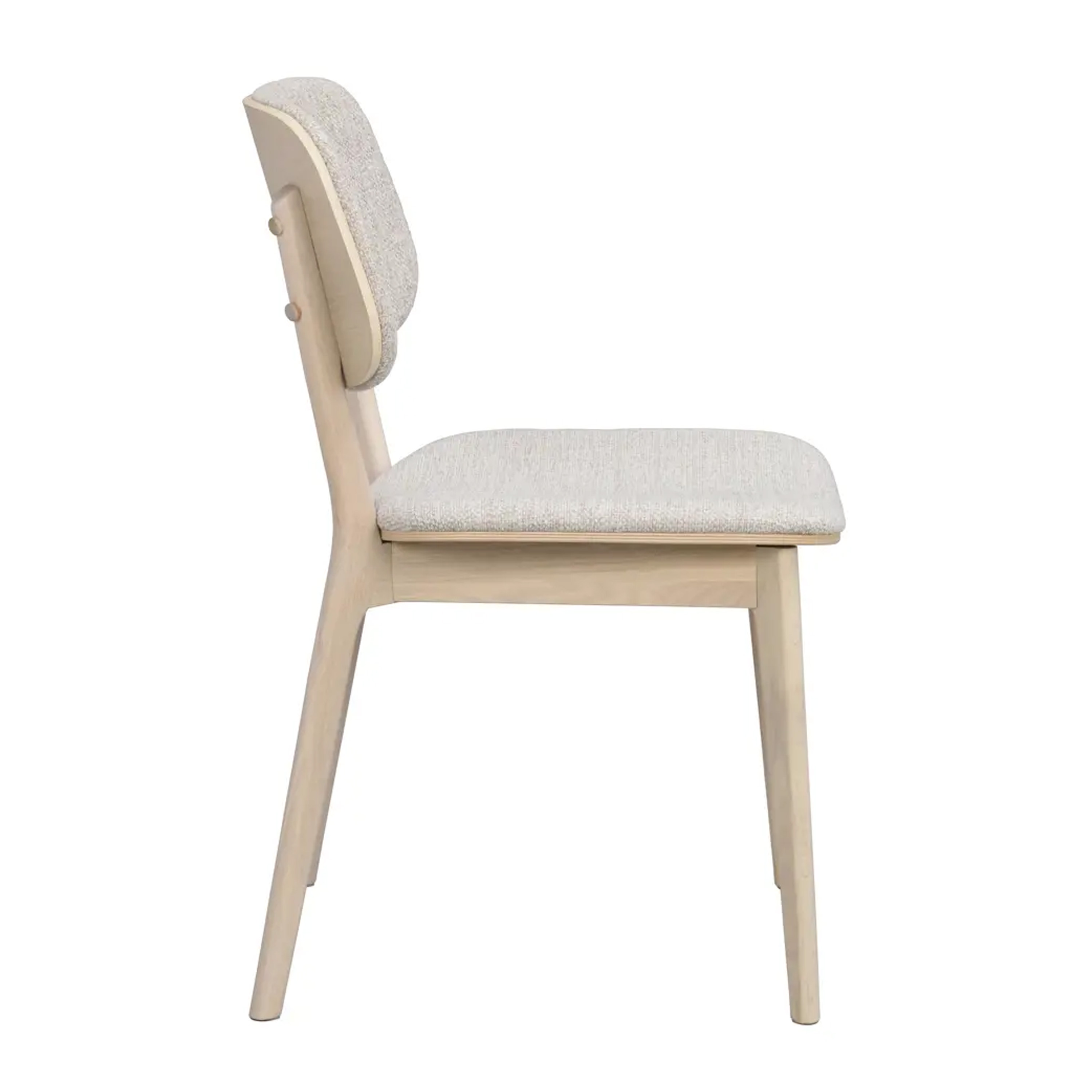 Rowico Home Barrett Matstol Vitpigmenterad Ek/Ljusbeige