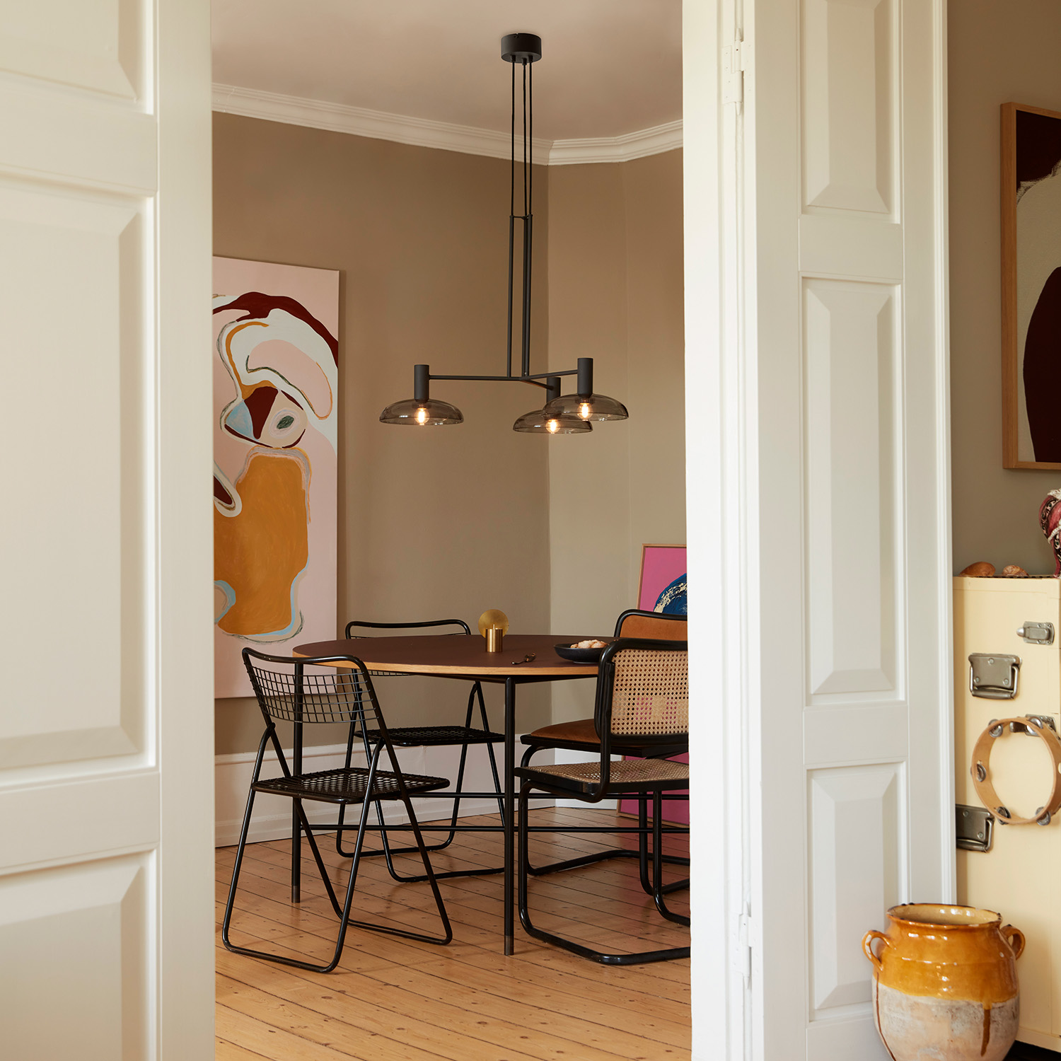 CO Bankeryd Ufo Circle Taklampe Røkt Glass