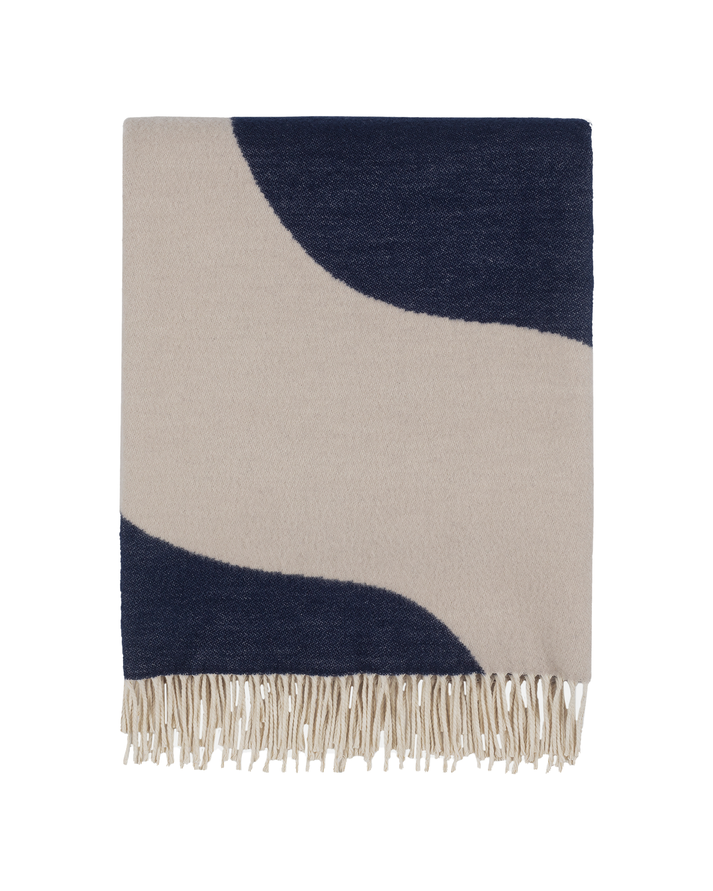 Marimekko - Seireeni Pläd Off White/Dark Blue - Blå