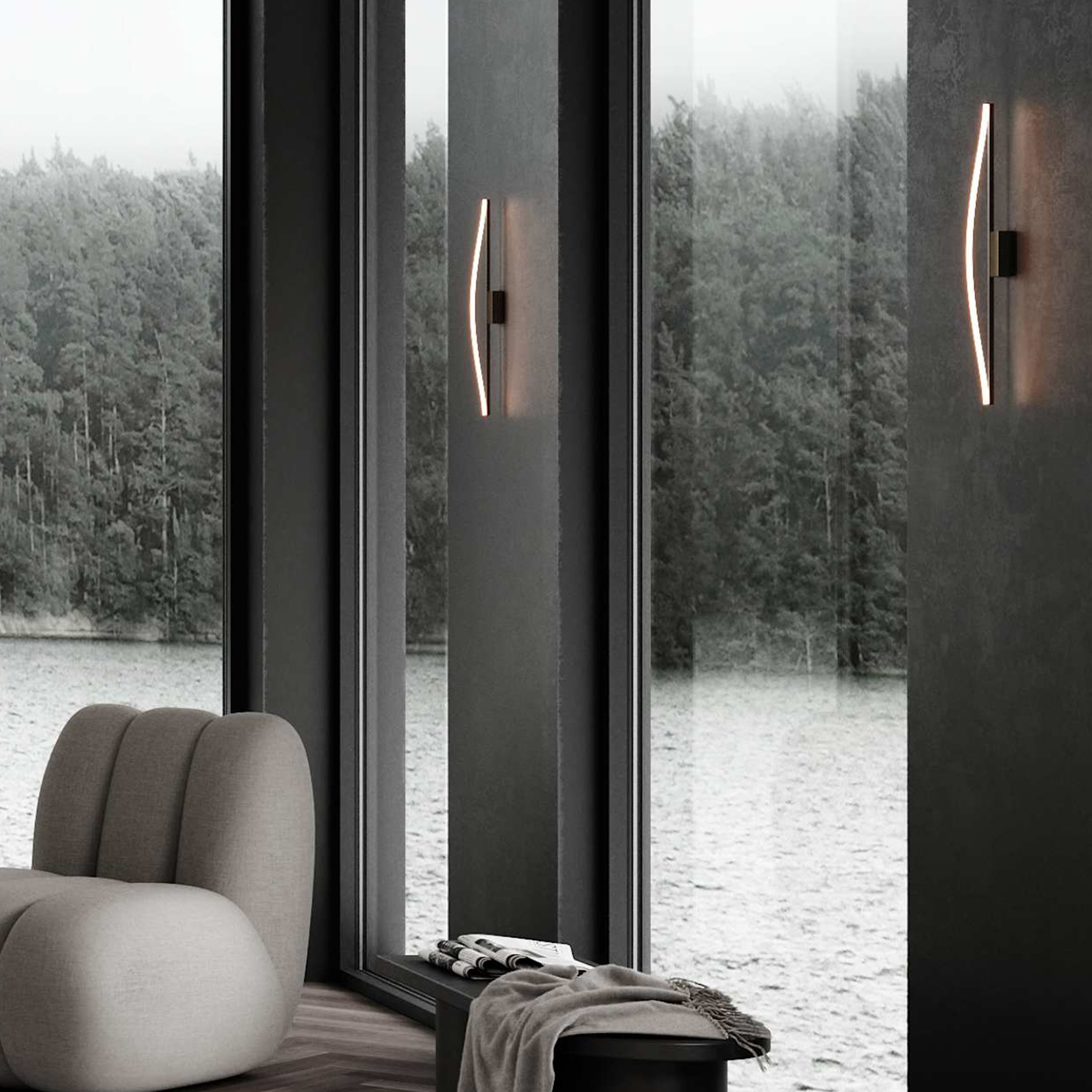 101 Copenhagen Bow Vegglampe Bronse Mini 50 cm