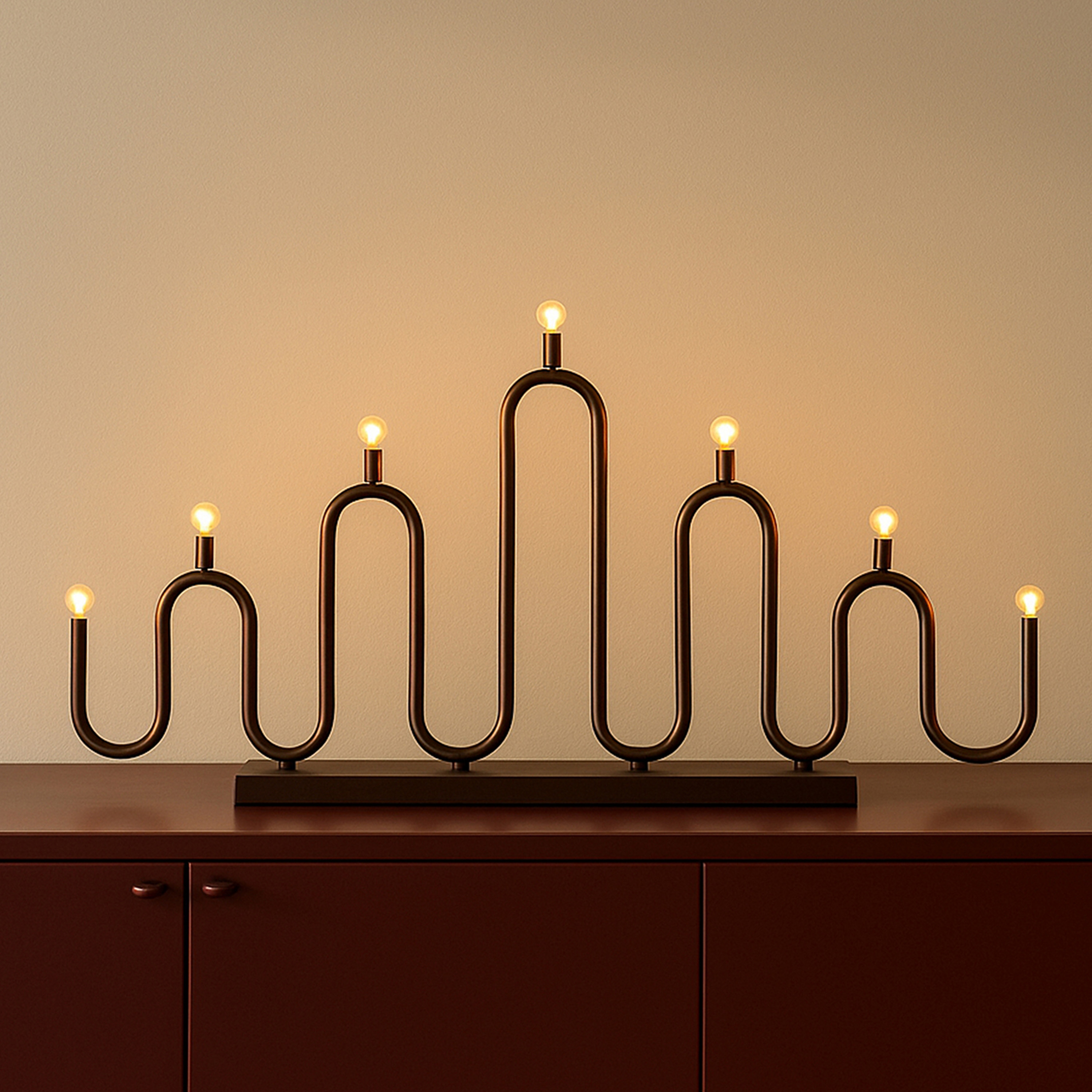 Noel Advent Candle Holder 7 Bronze