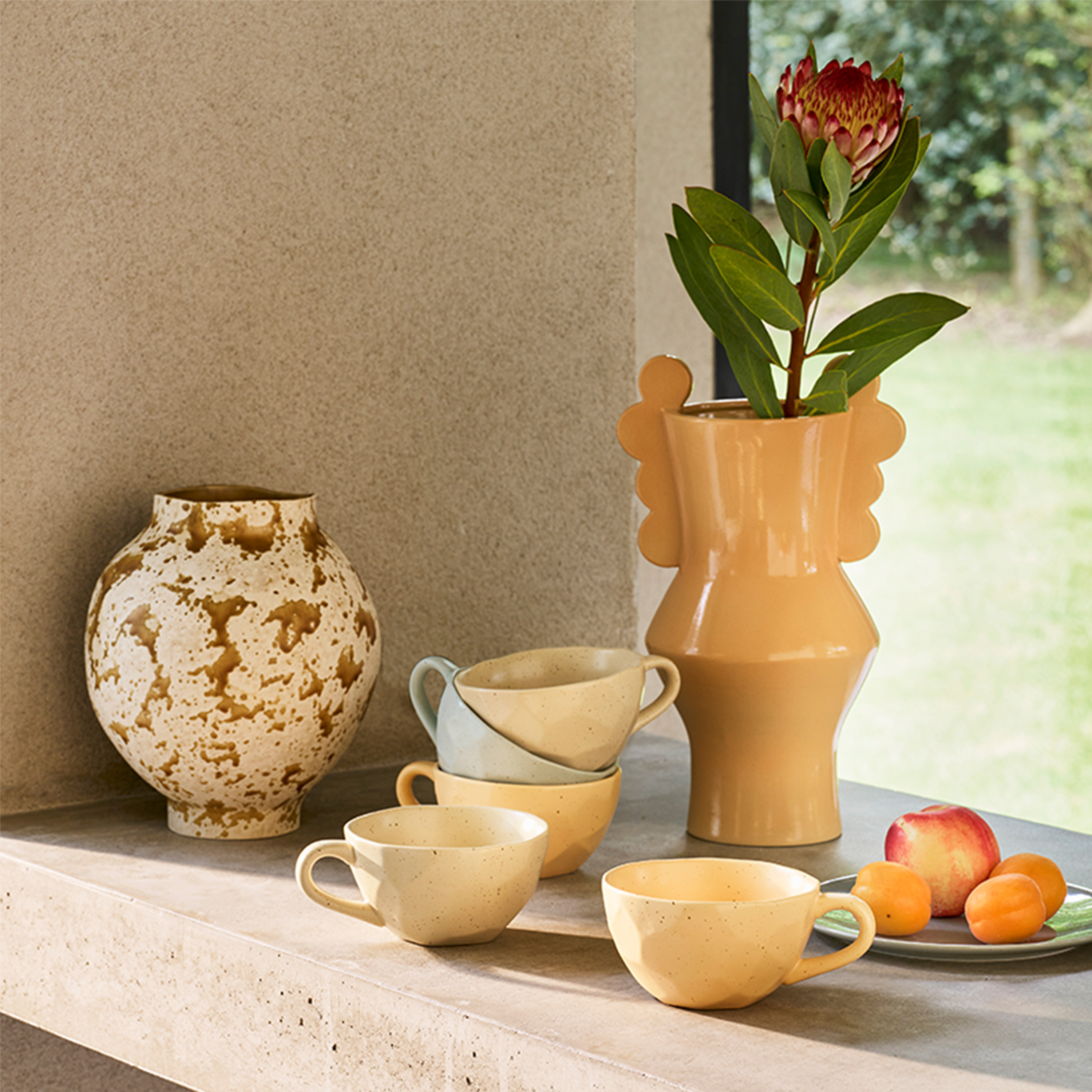 Urban Nature Culture Heron Vase White/Brown 22cm