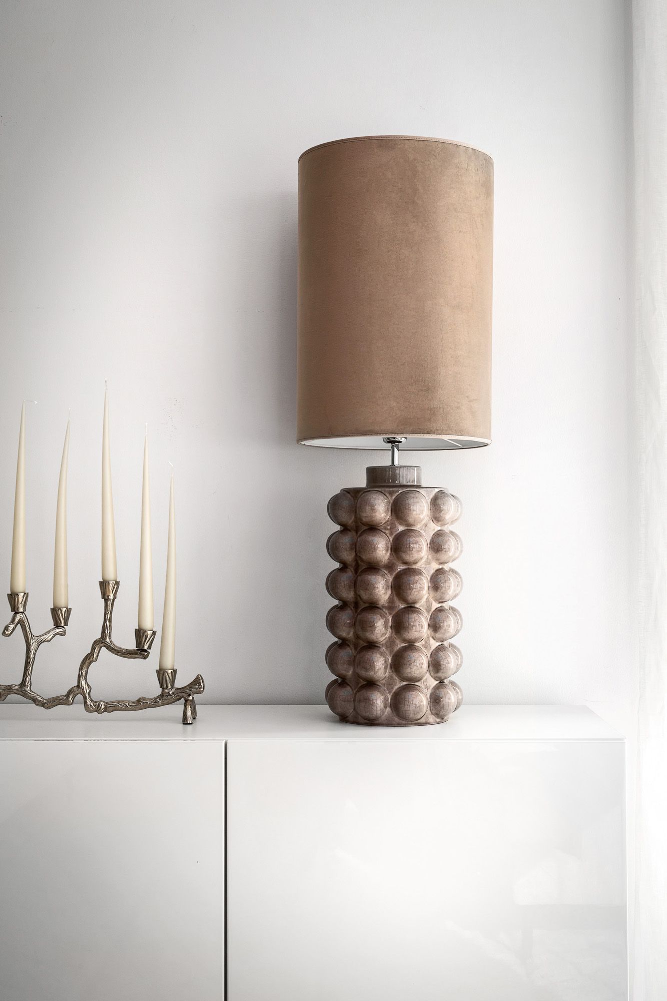 Hallbergs Belysning Bubbles Lampefot Grå M 38cm