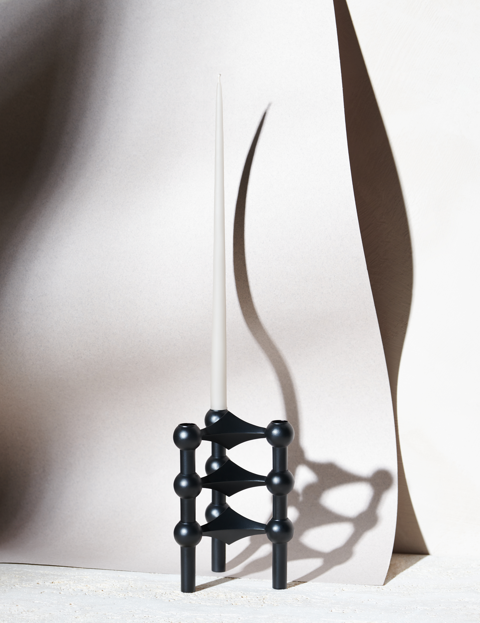 Stoff STOFF Nagel Ljusstake Black 3-pack