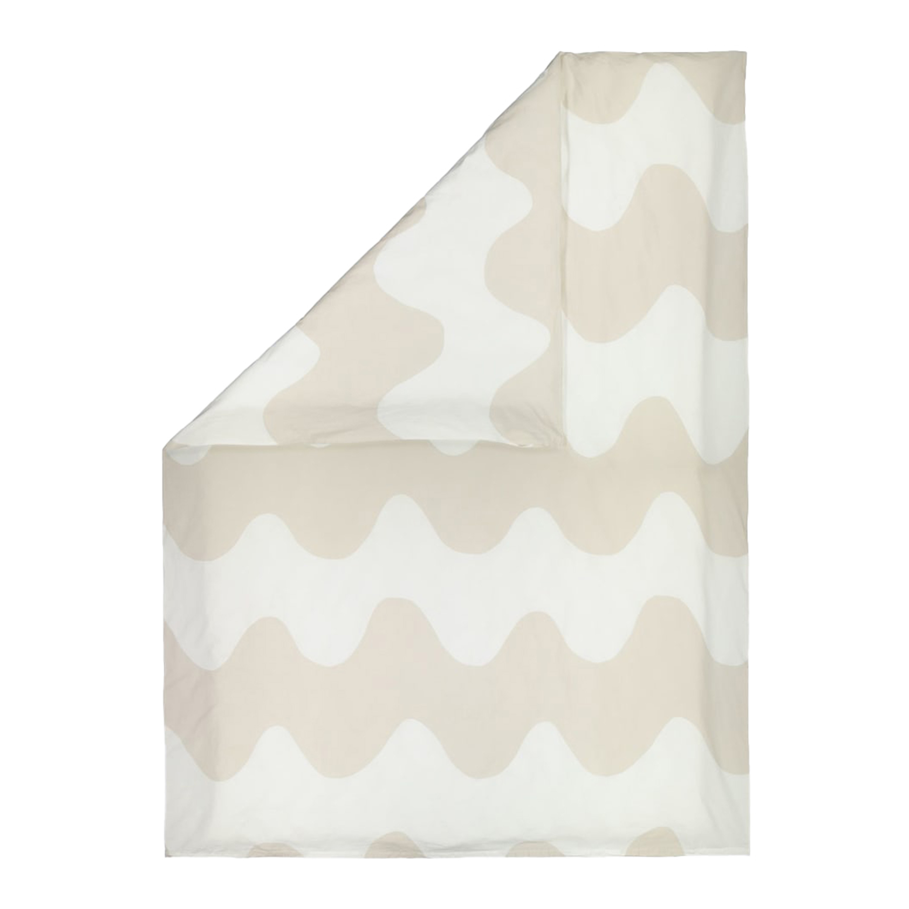 Marimekko - Lokki Pussilakana Valkoinen/Beige 150x210 - 100 % Bomull - Pussilakanat