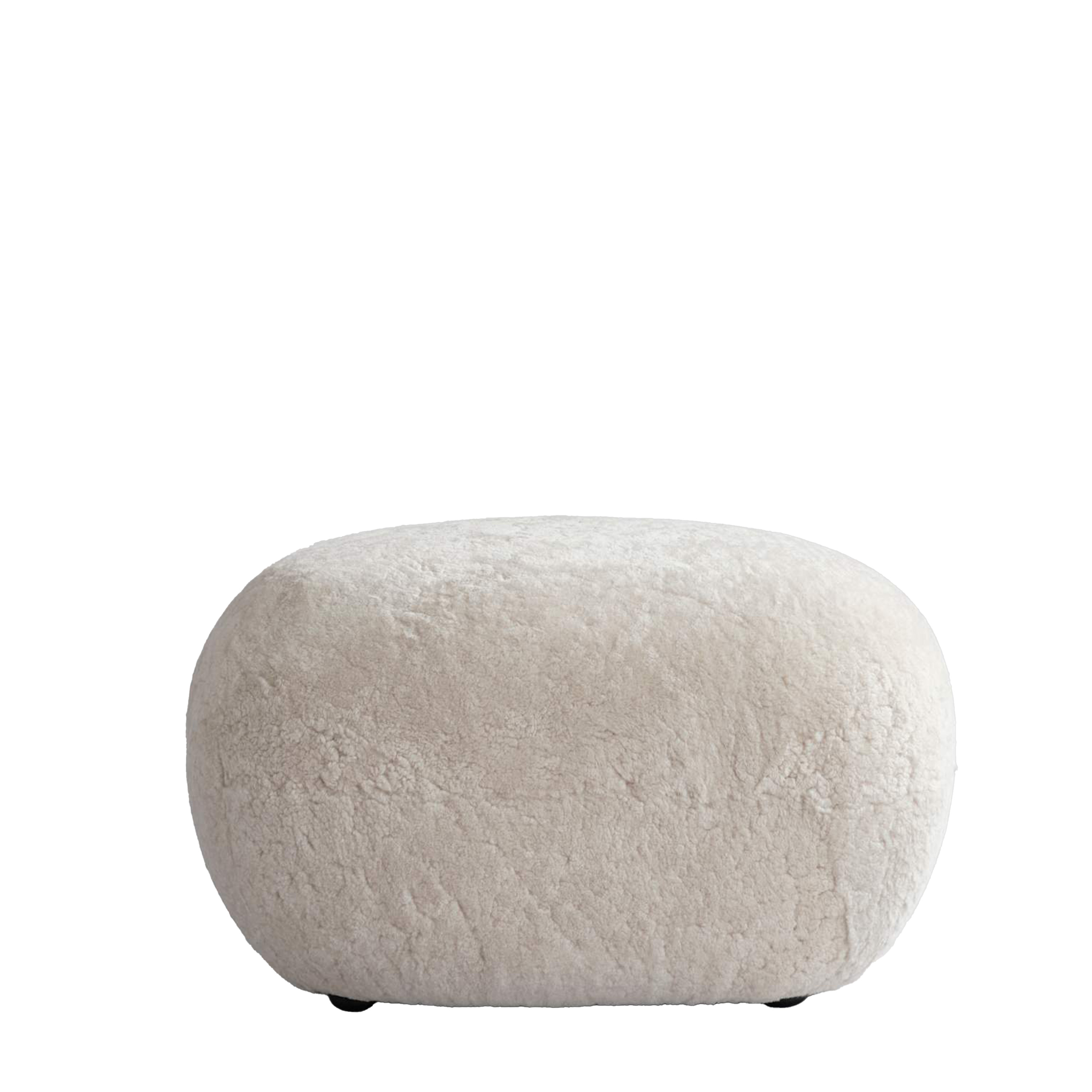 101 Copenhagen - Toe Ottoman Fußhocker Schaffell Sandshell 60x45 - Beige