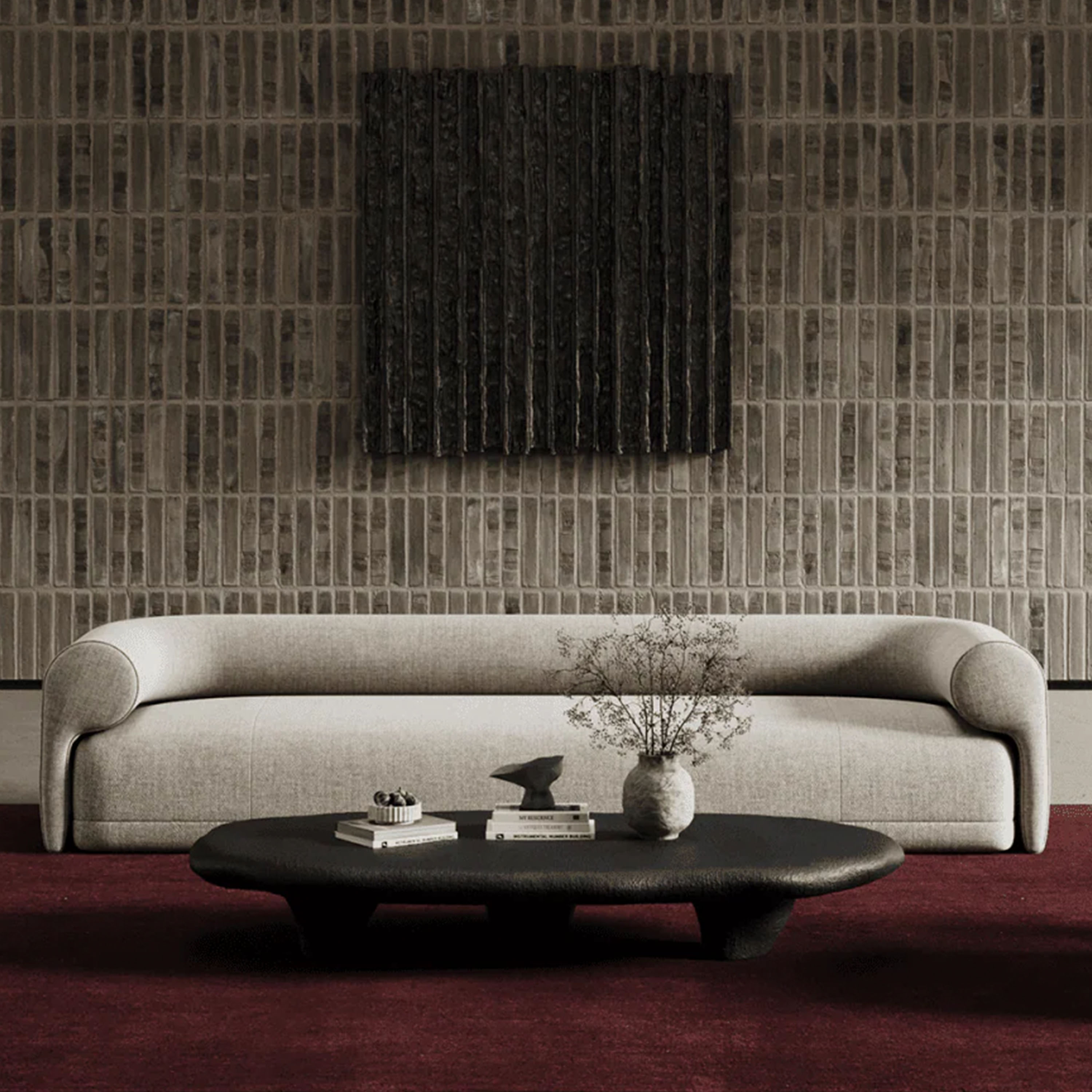 Classic Collection Solid Villamatto Viininpunainen 200x300