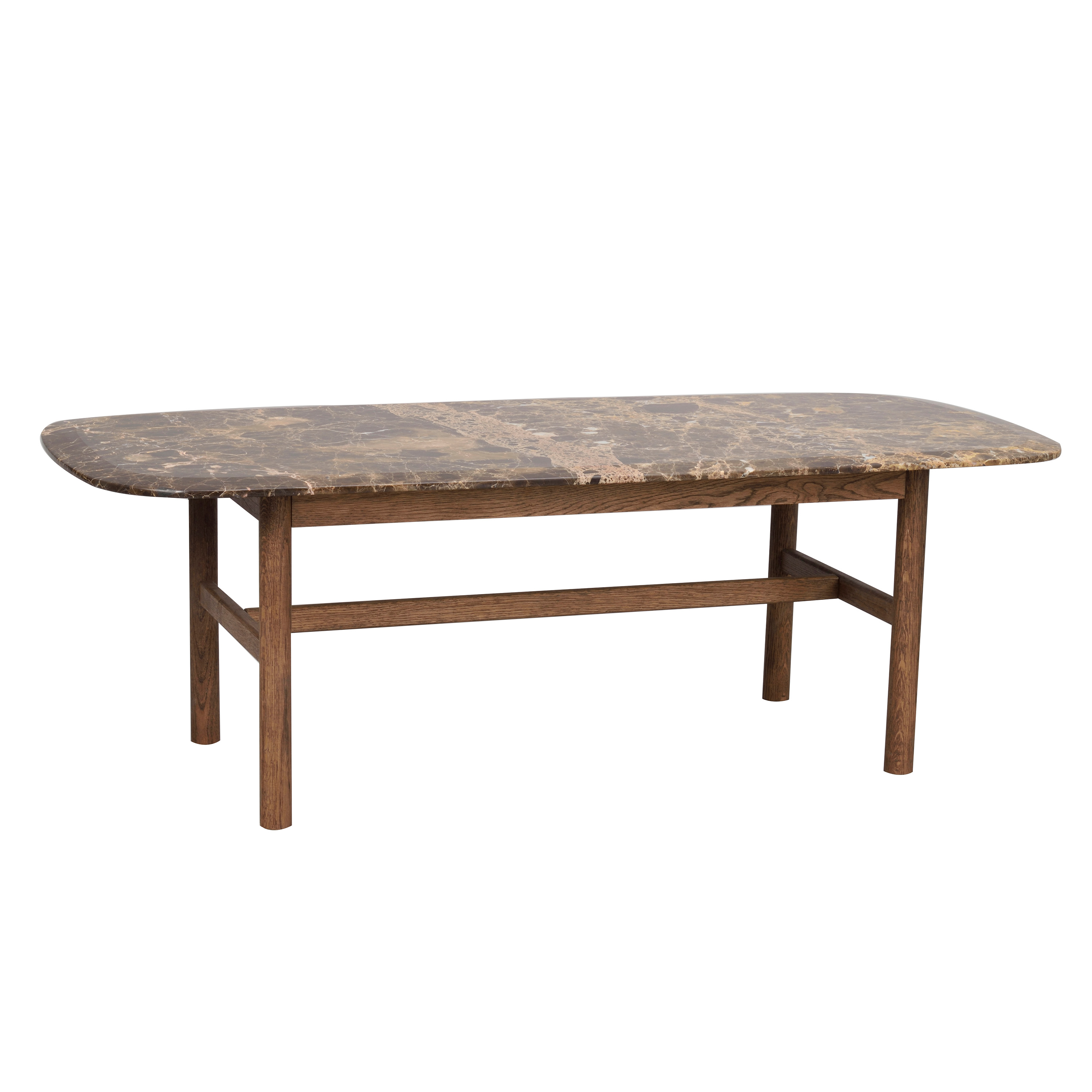 Rowico Home - Hammond Couchtisch aus brauner Eiche/braunem Marmor 135x62
