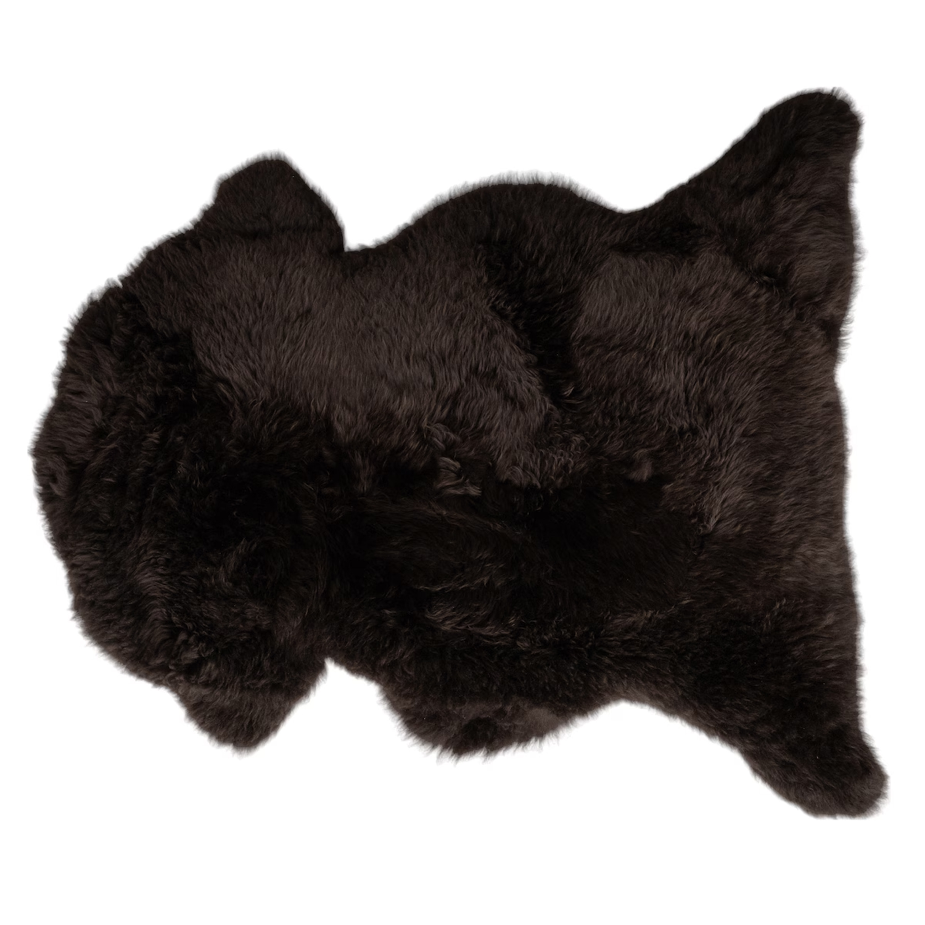 Livia Långhårigt Fårskinn Mörkbrun 105x70