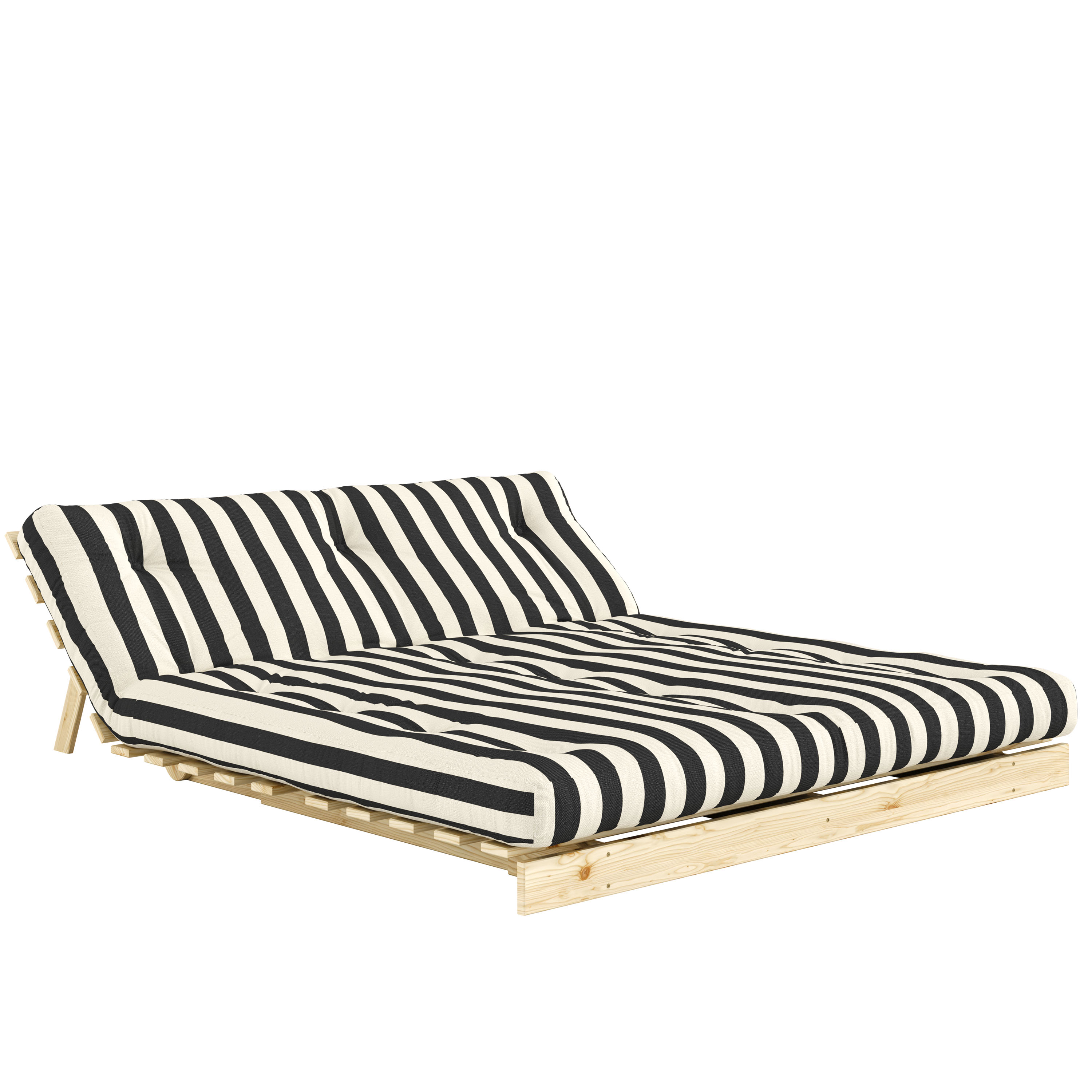 Karup Design Roots Bäddsoffa Natur/Black White 160cm