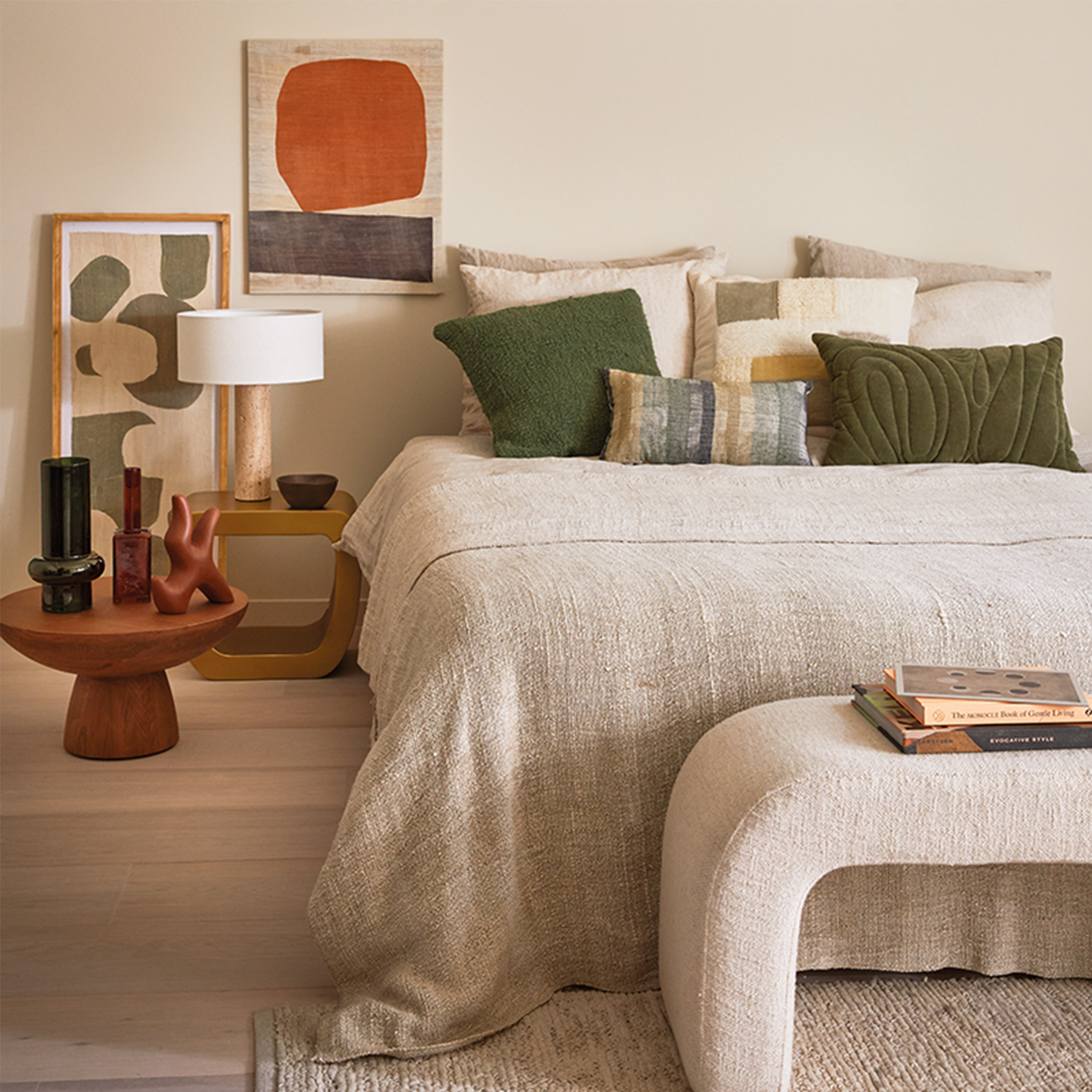 Urban Nature Culture Marmo Bordlampe Travertine/Natural 44cm