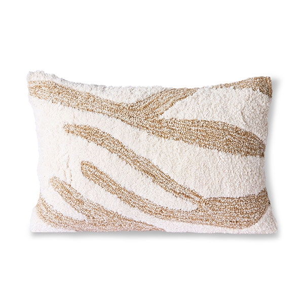 HKliving - Fluffy Pyntepute 35x55 - Beige  - Dekorasjonspute