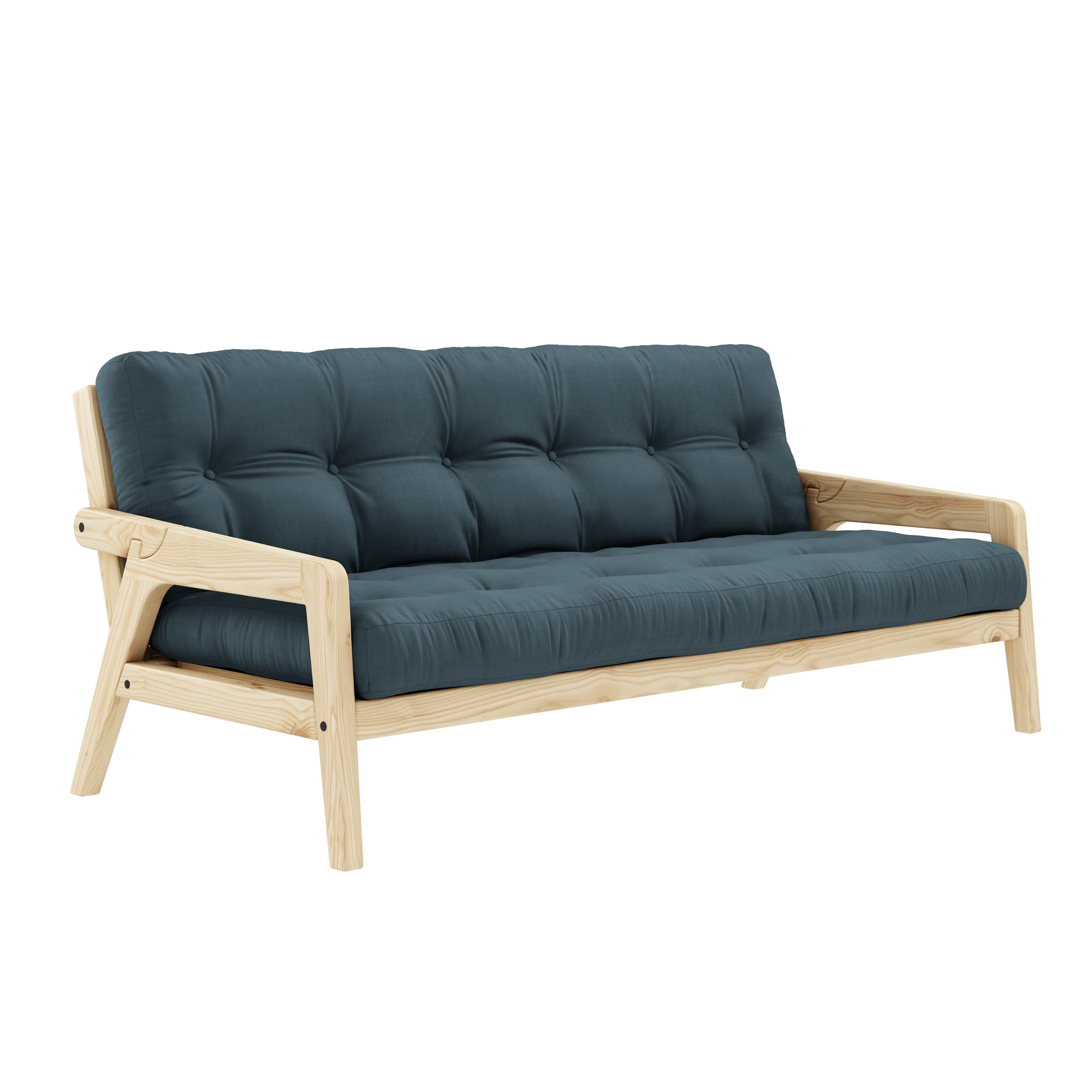 Grab Bäddsoffa Natur/Petrol Blue 204cm