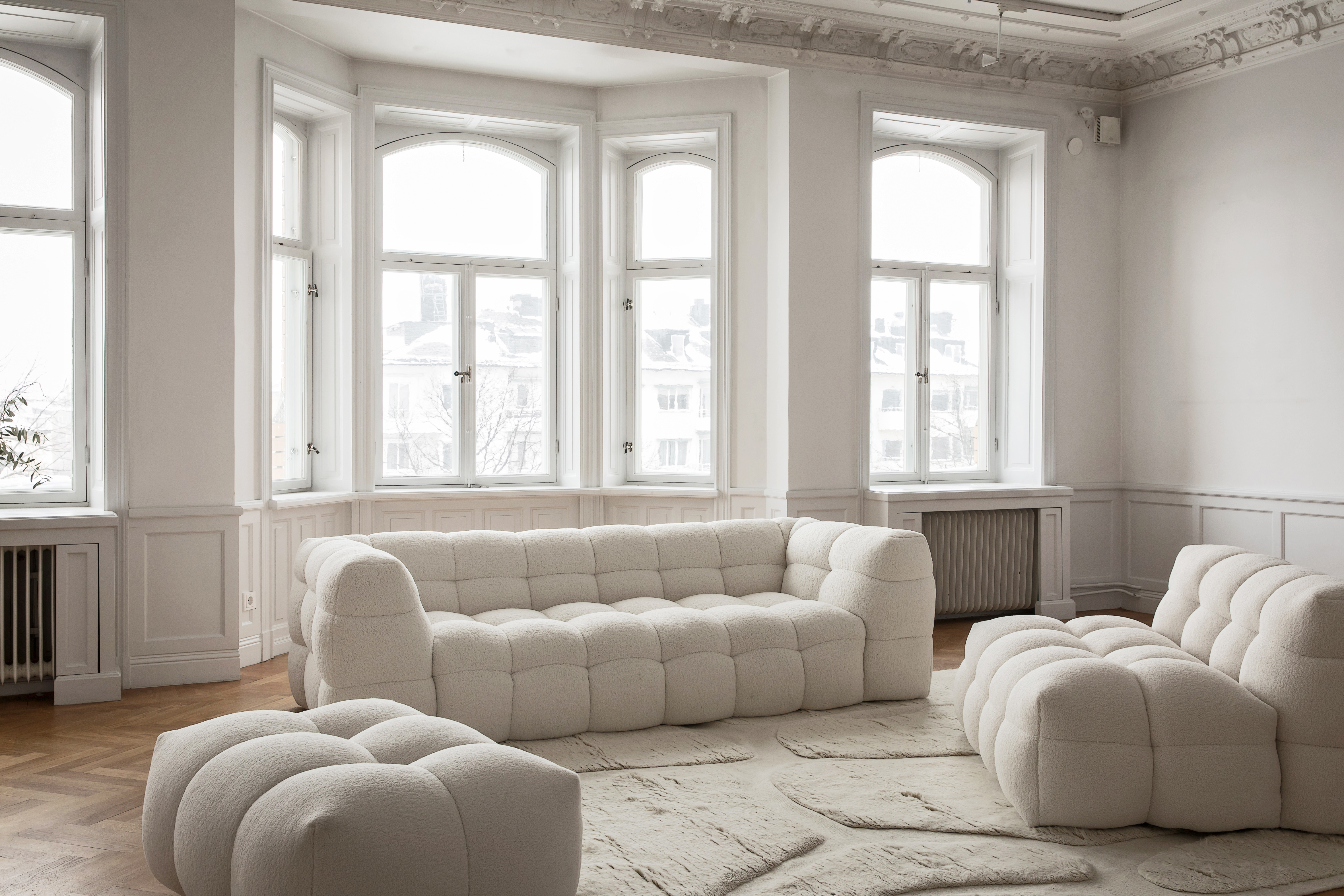 Sleepo Collection Billie Loungestol Creme Teddy 120cm