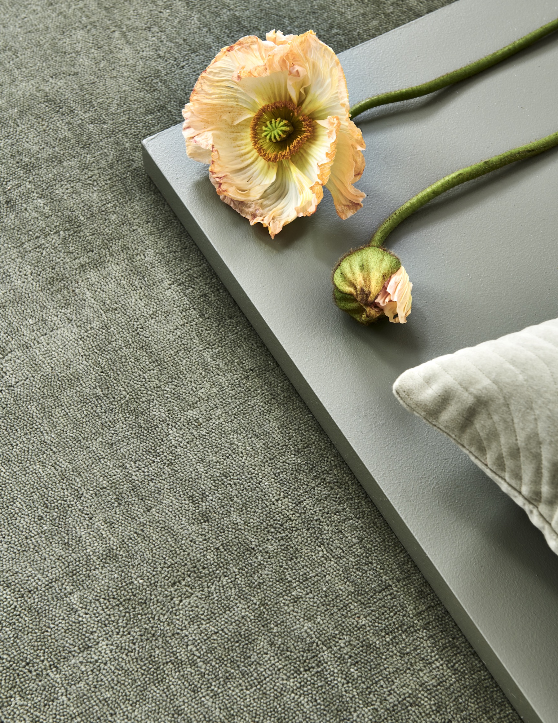 Classic Collection Solid Wollteppich Grün 200x300