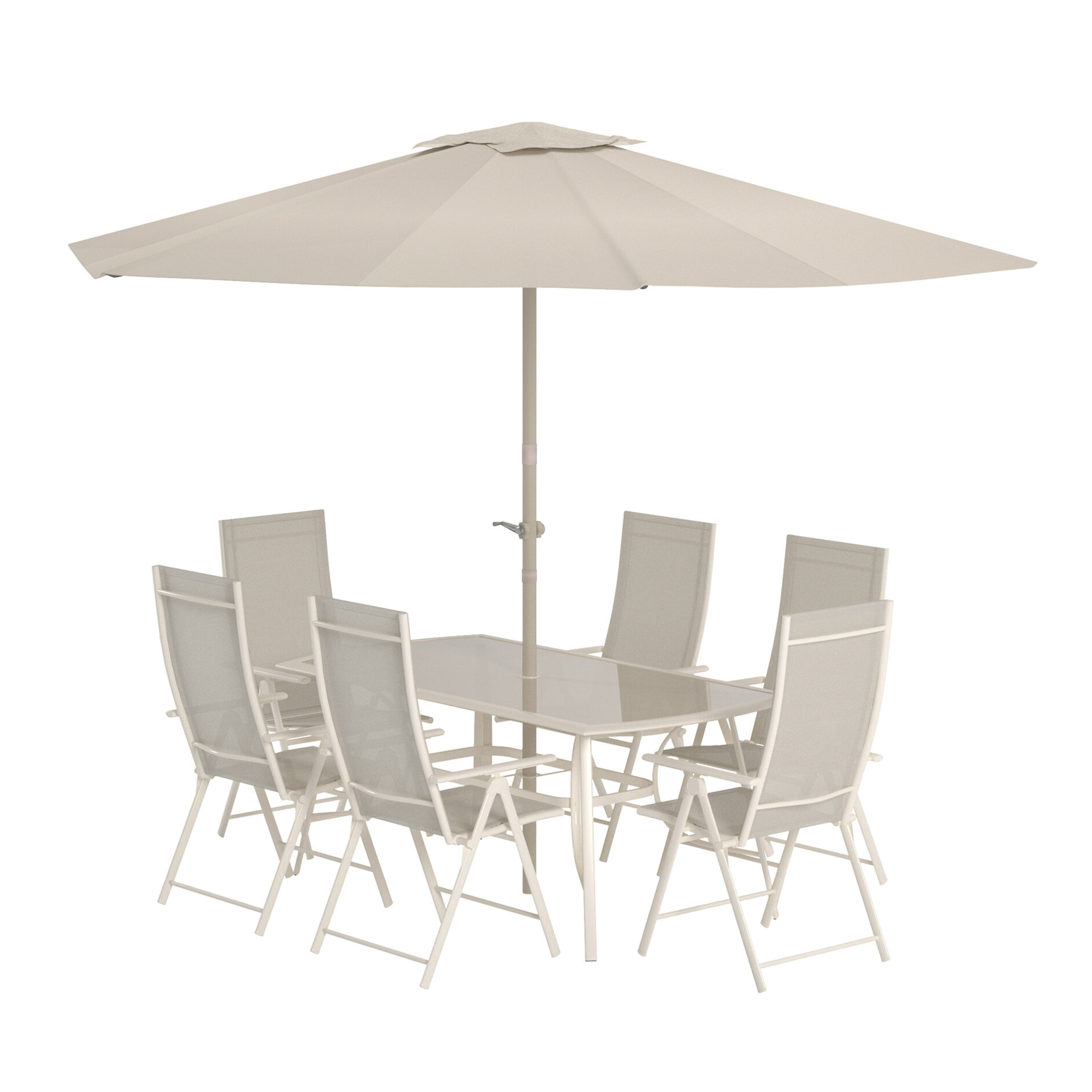 Venture Home Brekki Matgrupp Beige inkl. parasoll