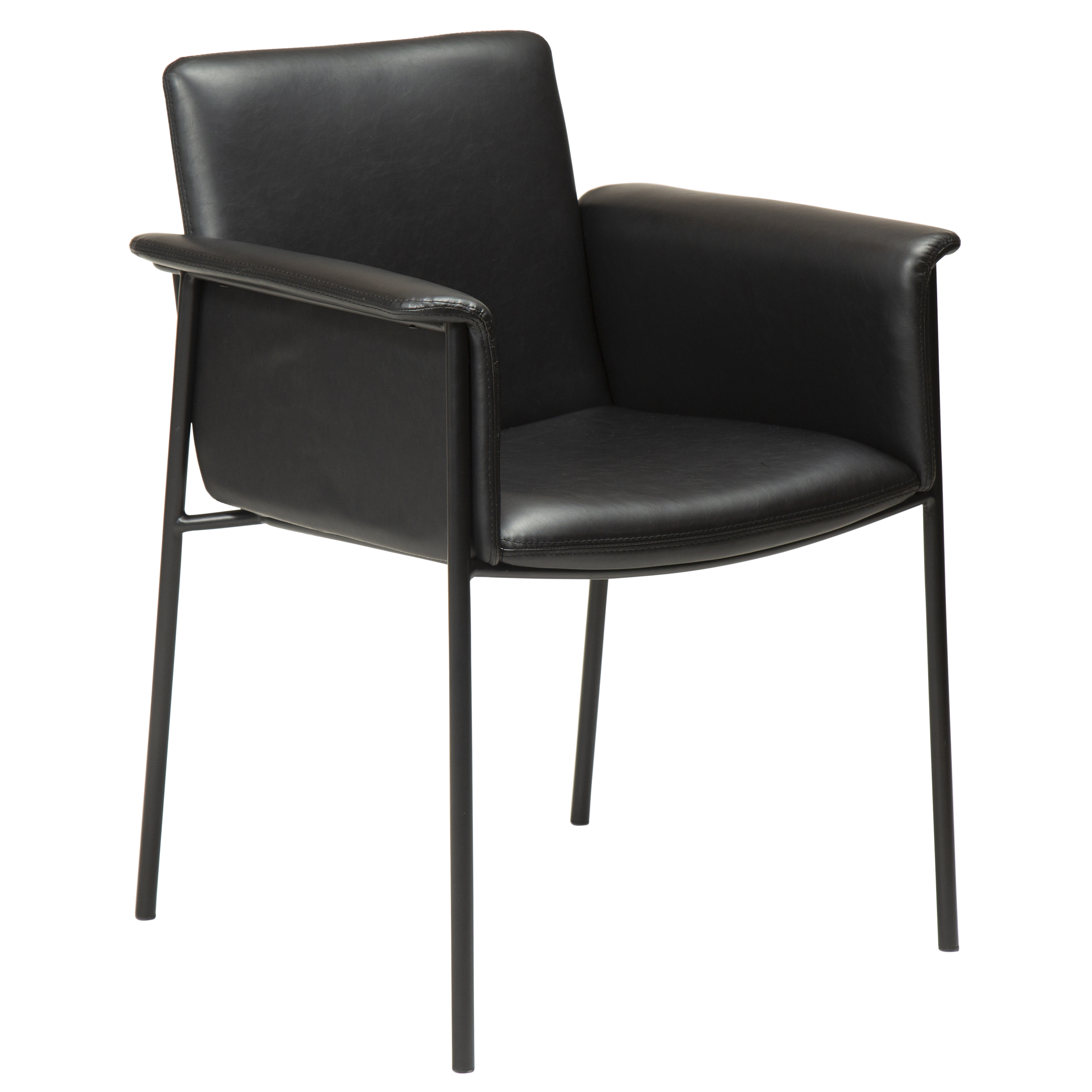 2-pack Dan Form - Vale Karmstol Konstläder Svart/Svart