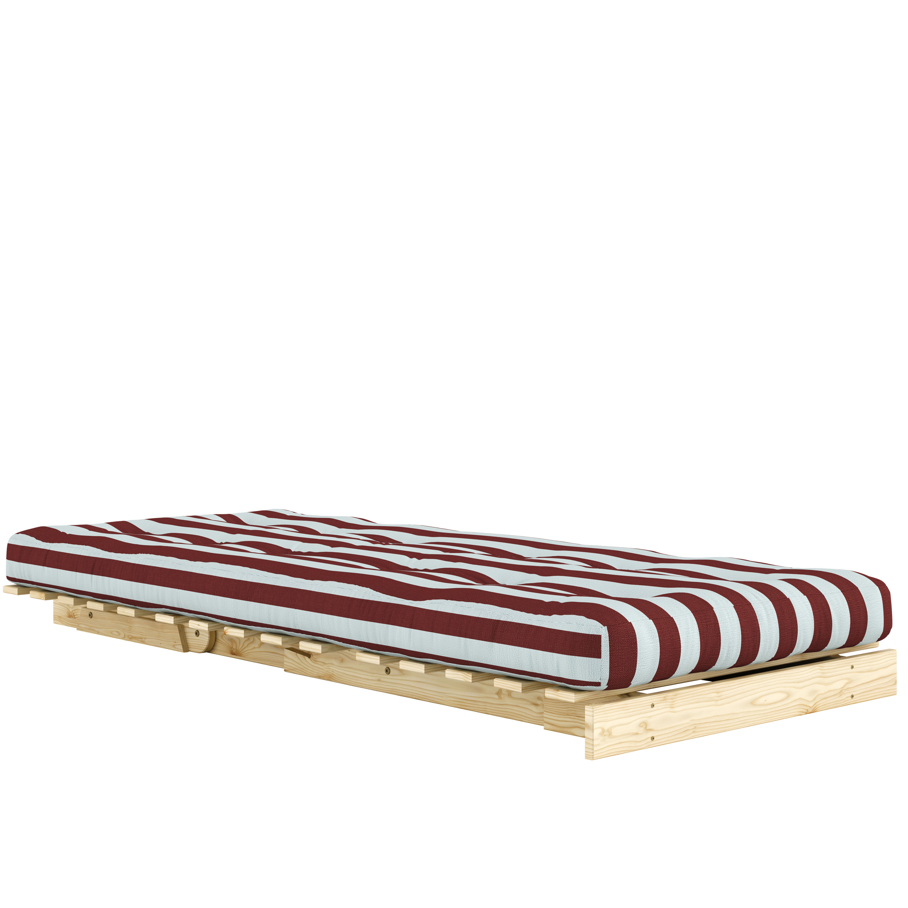 Karup Design Roots Bäddfotölj Natur/Burgundy Light Blue 90cm
