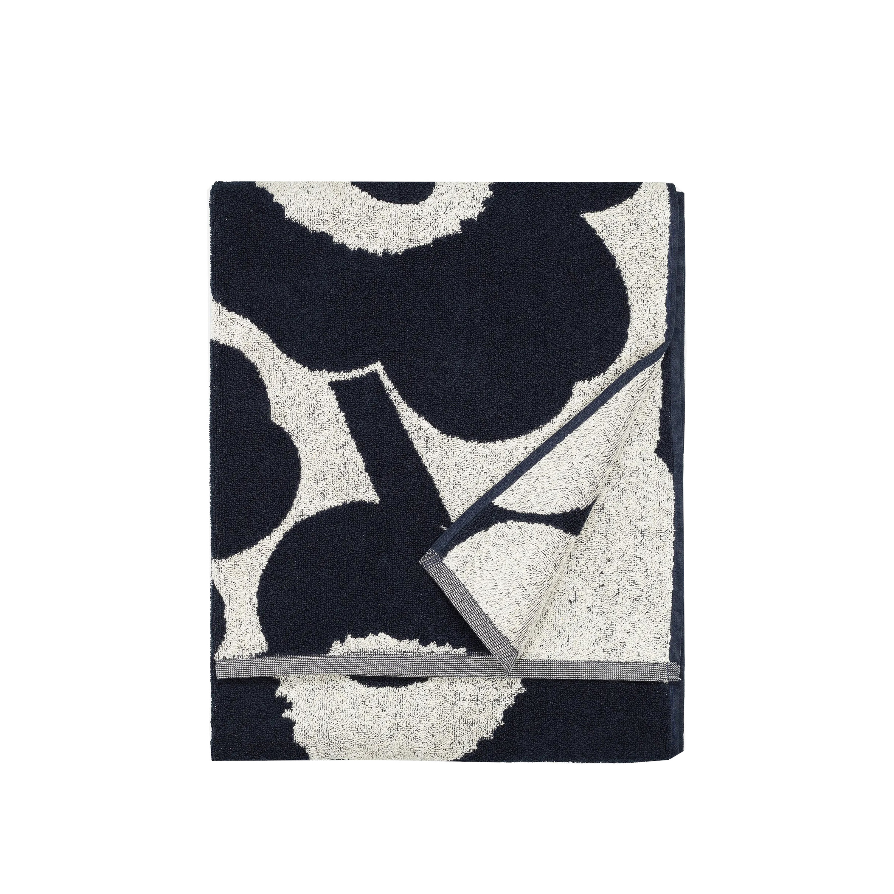 Unikko Handduk Mörkblå 50x70