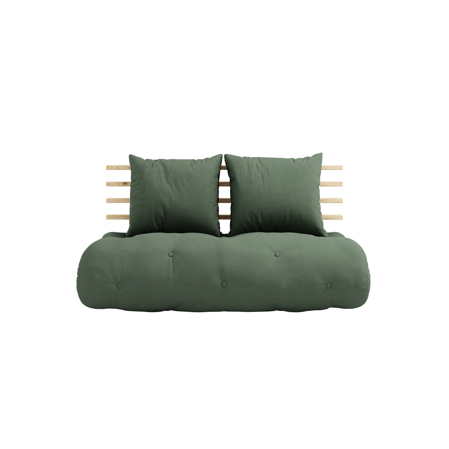 Karup Design Shin Sano Schlafsofa Natur/Olivgrün 140 cm