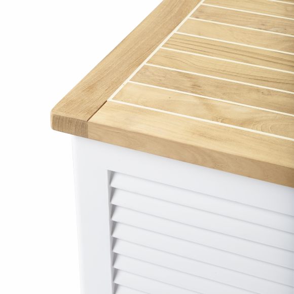 Cinas Classic Förvaringsbänk Teak/Vit 90cm
