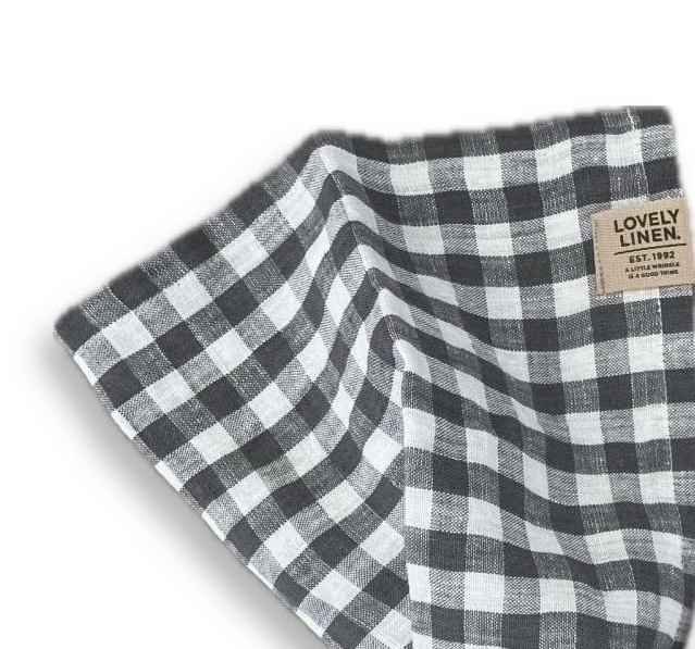 Lovely Linen Misty Duk Linne Square Dark Grey 145x250