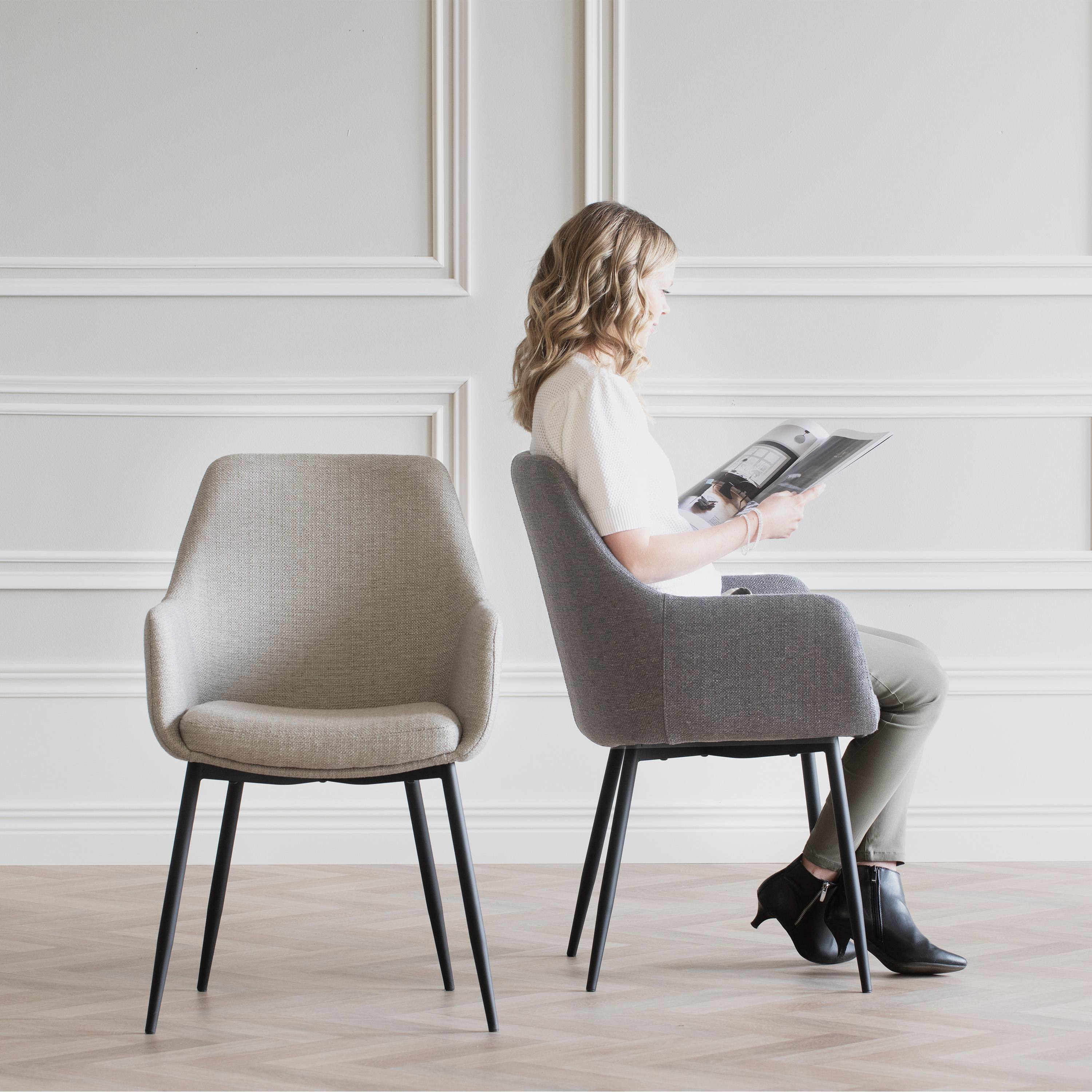 Rowico Home Reily Karmstol Beige/Svart