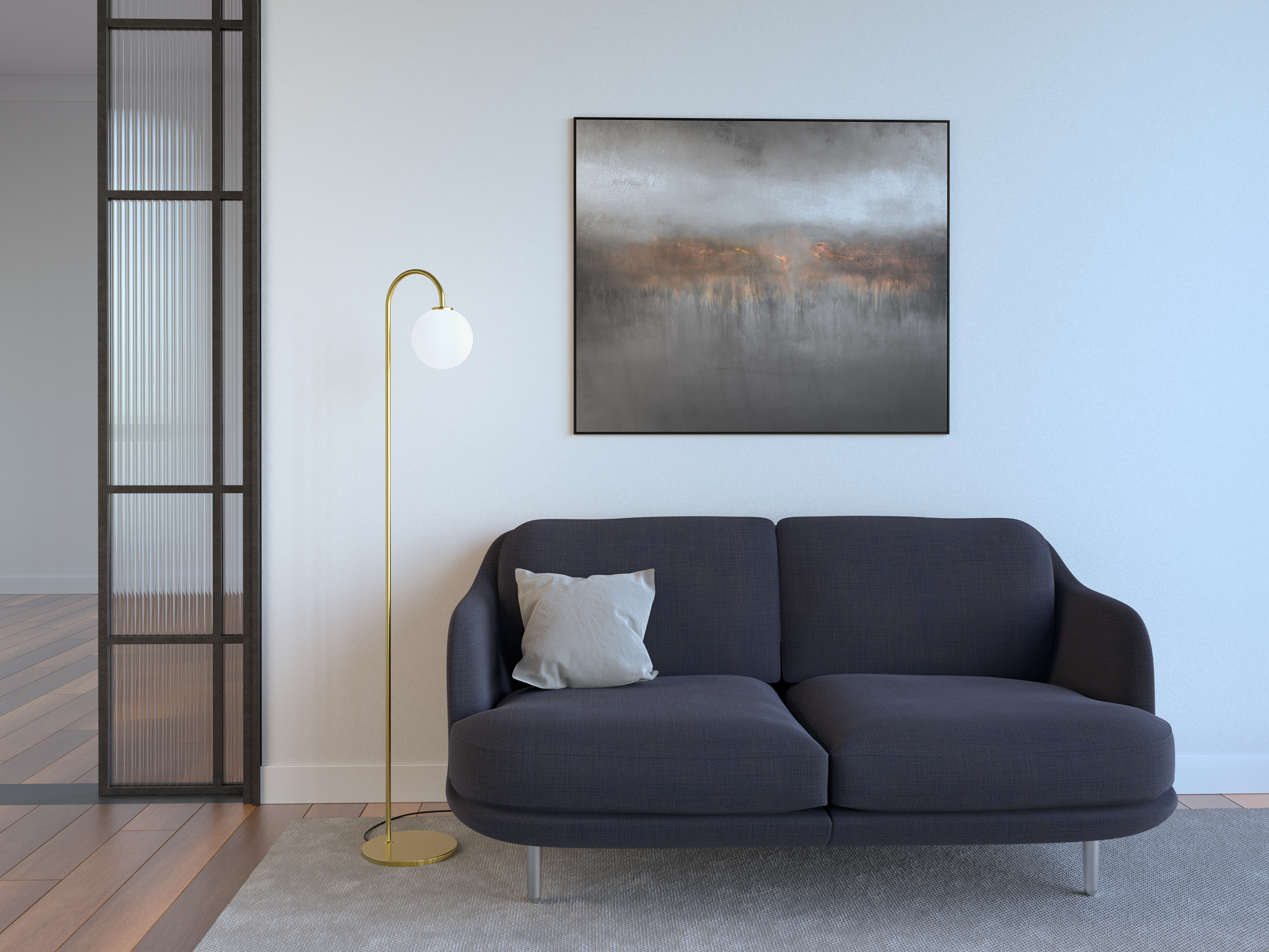 Herstal Ballon Golvlampa Mässing