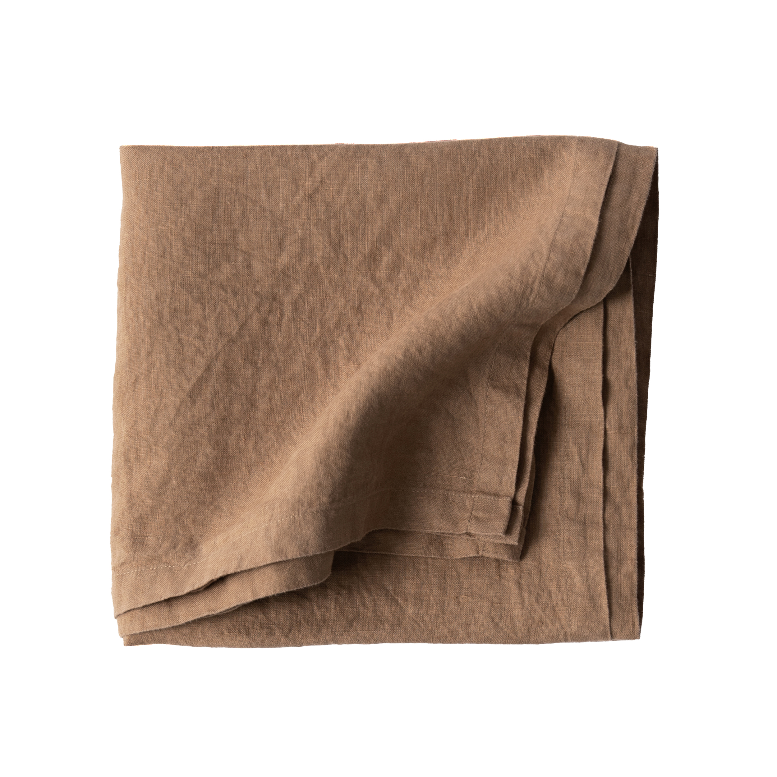 Tell me more - Duk Linne Hazelnut 175x175 - Brun