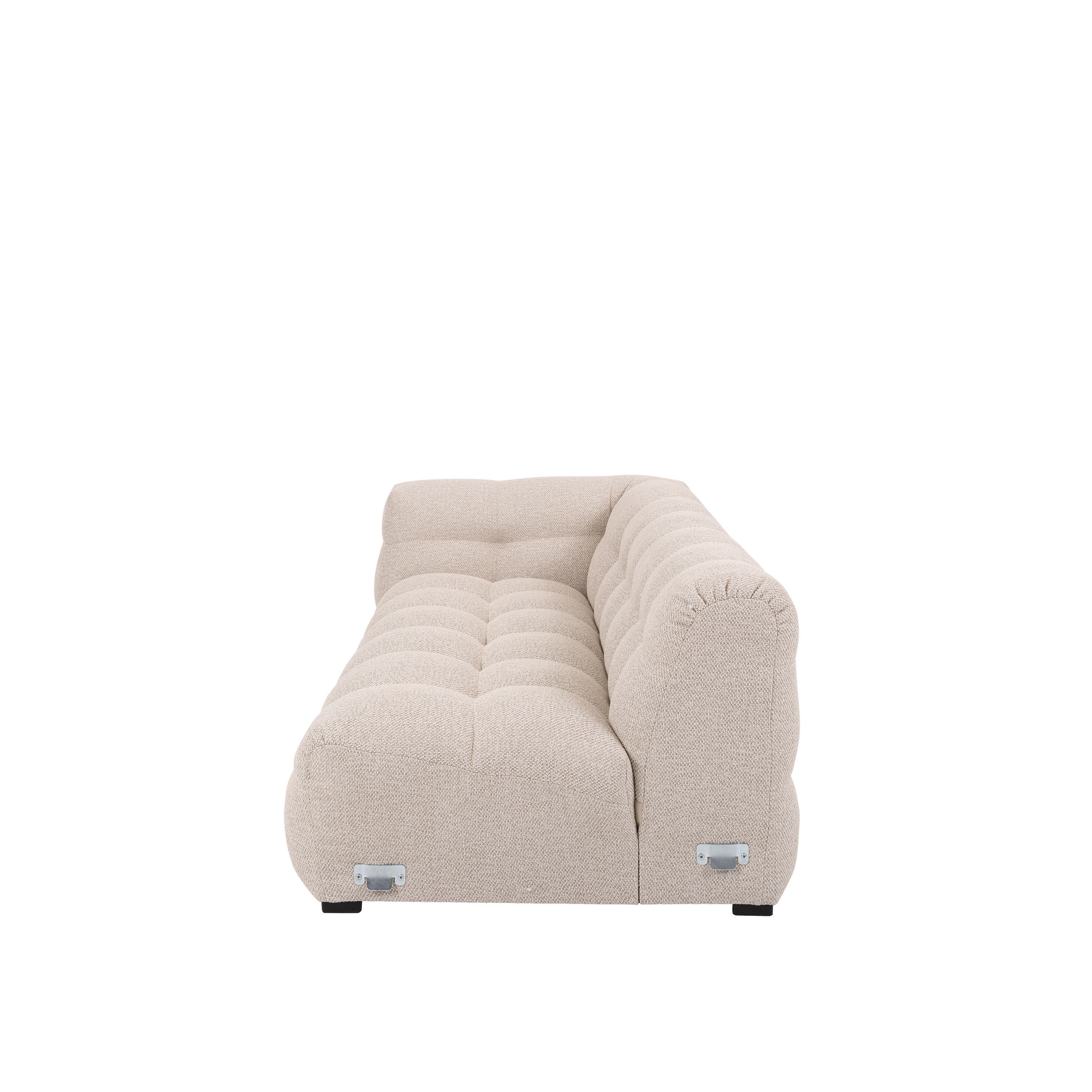 Sleepo Collection Billie 3-sits Soffmodul Vänster Armstöd Beige Bouclé 202cm