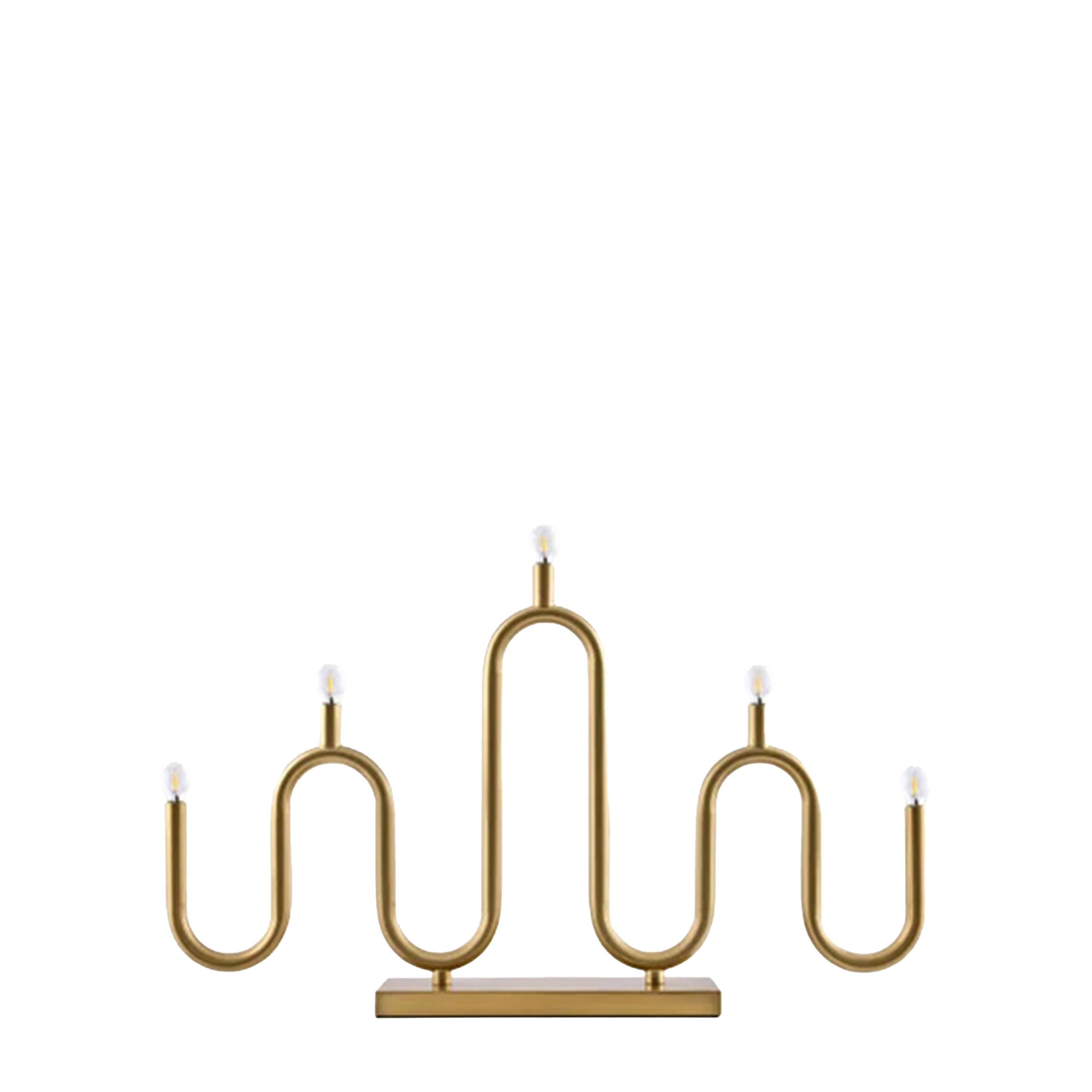 Noel Advent Candle Holder 5 Brushed Brass