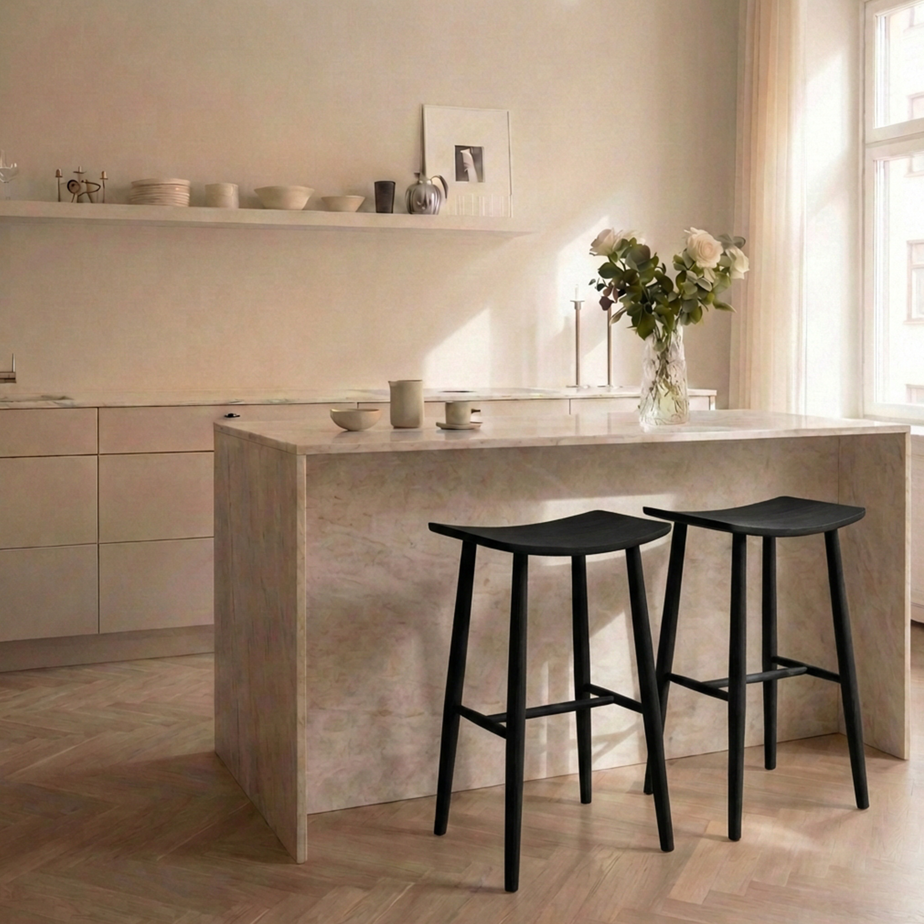 Sleepo Collection Charlie Bar Stool Black Stained Oak