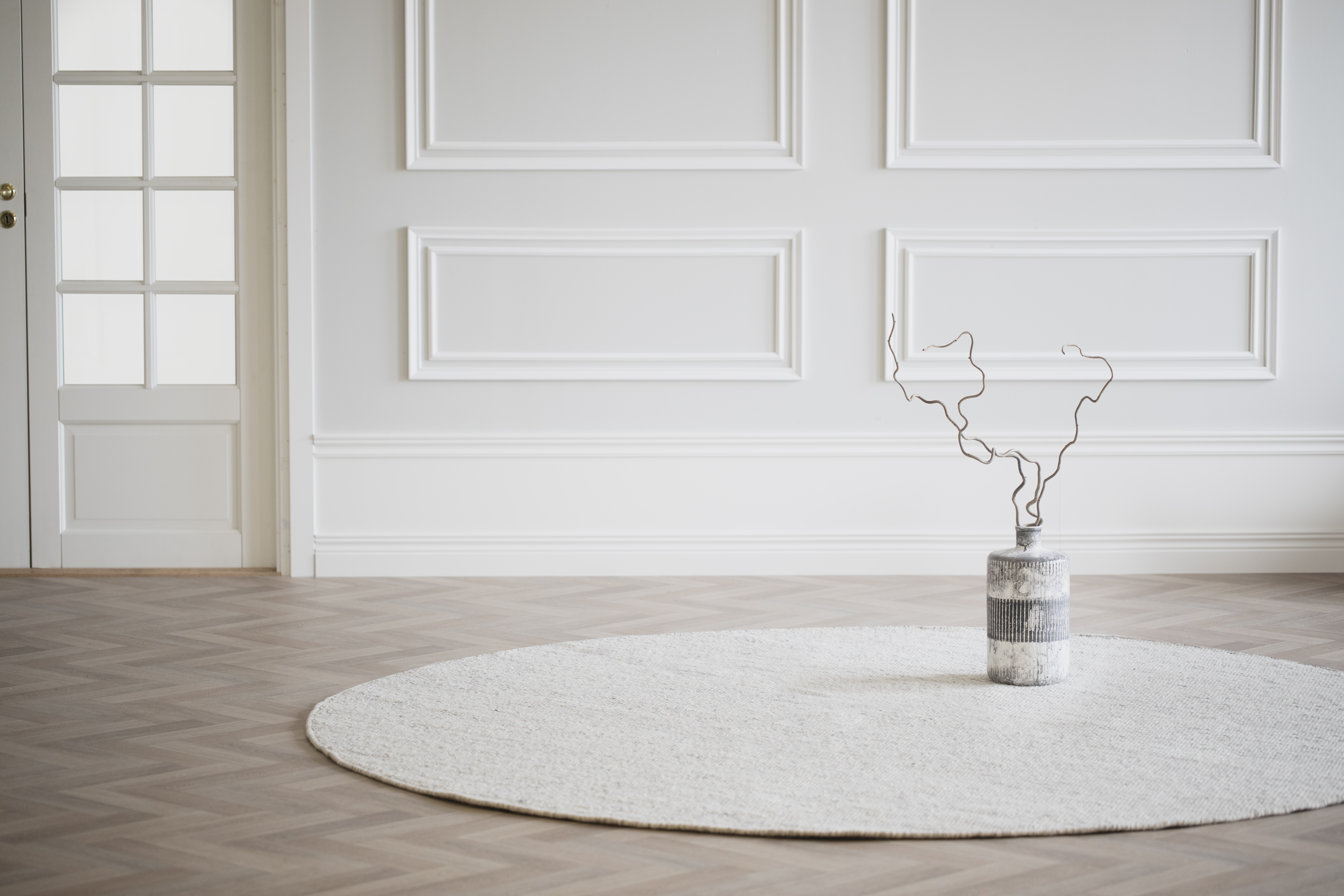 Rowico Home Auckland Ullmatta Rund Natur 250cm