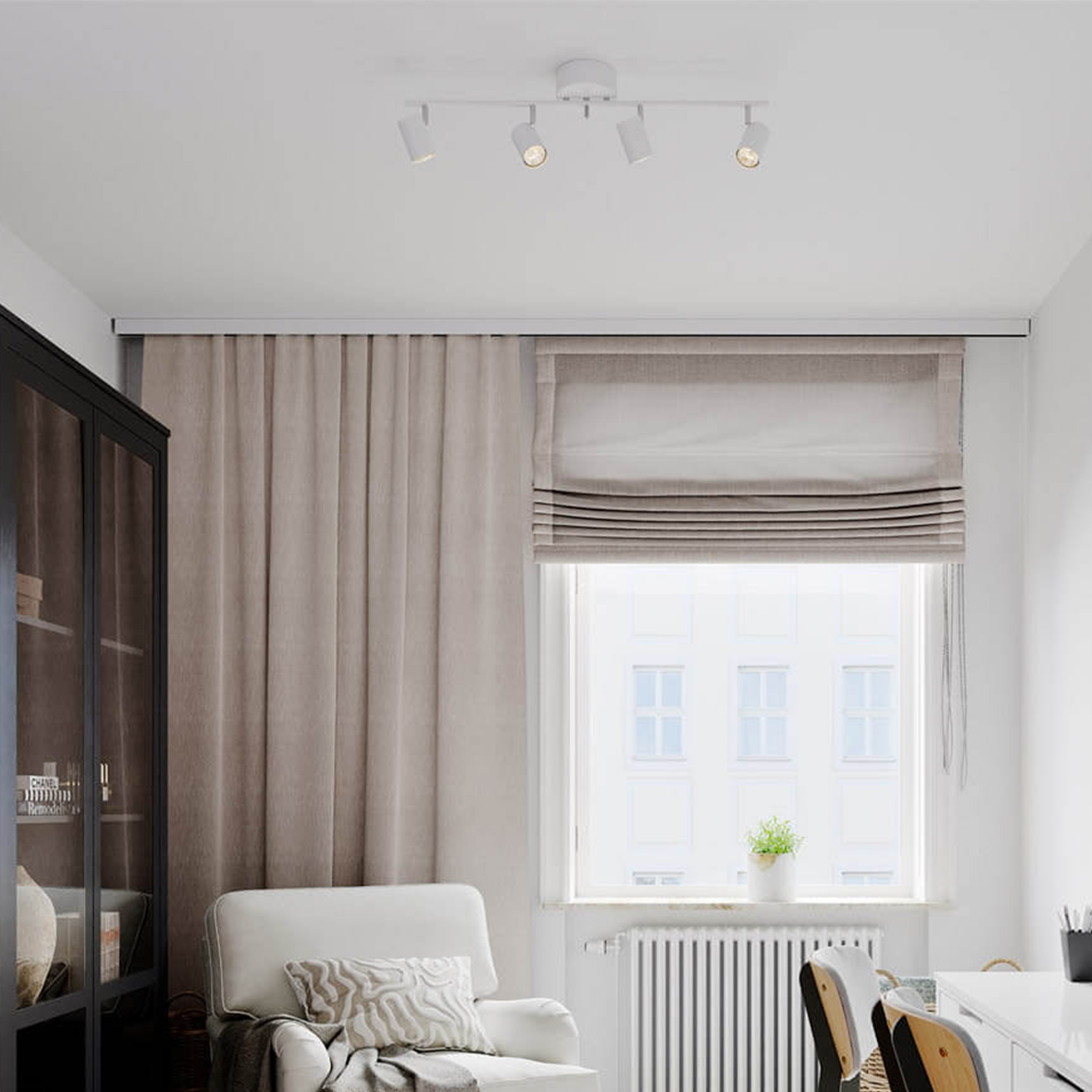 By Rydéns Correct 4 lights Spotlight Vit