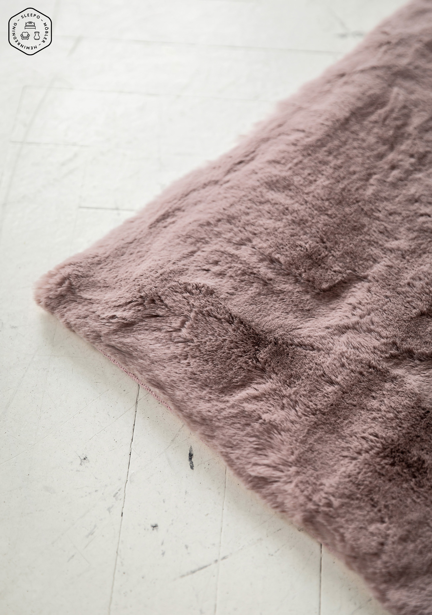 Nordic Home Heaven Pelsteppe Pudderrosa 80x150